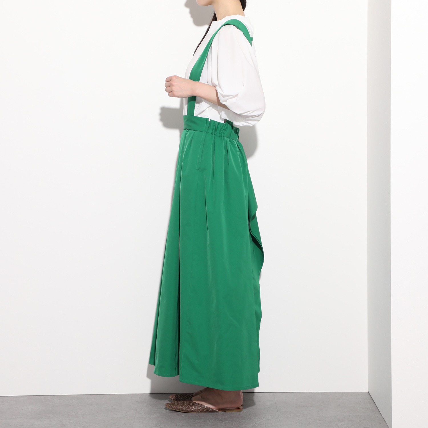 イロプライム サスペンダー付 ツイルスカート