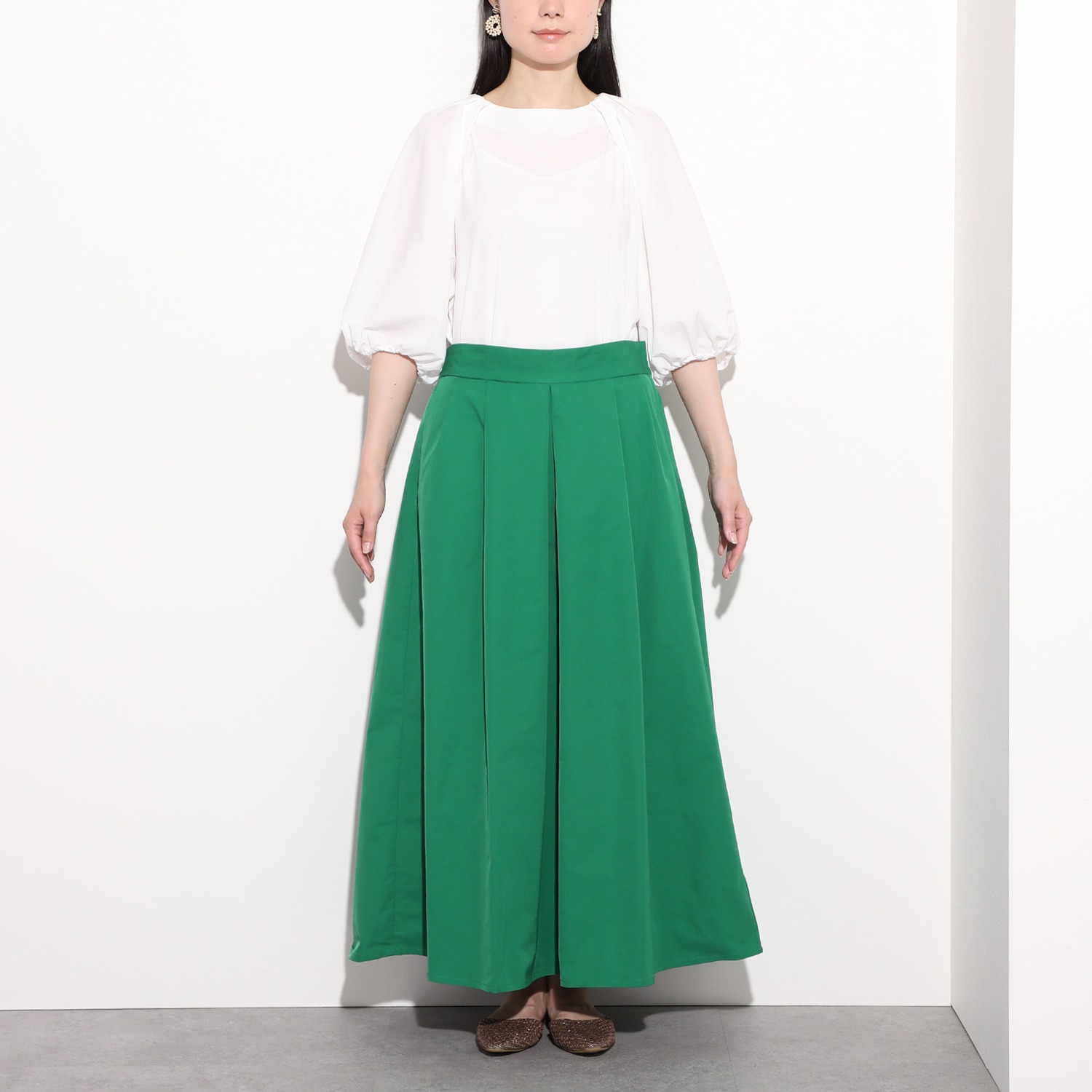 イロプライム サスペンダー付 ツイルスカート