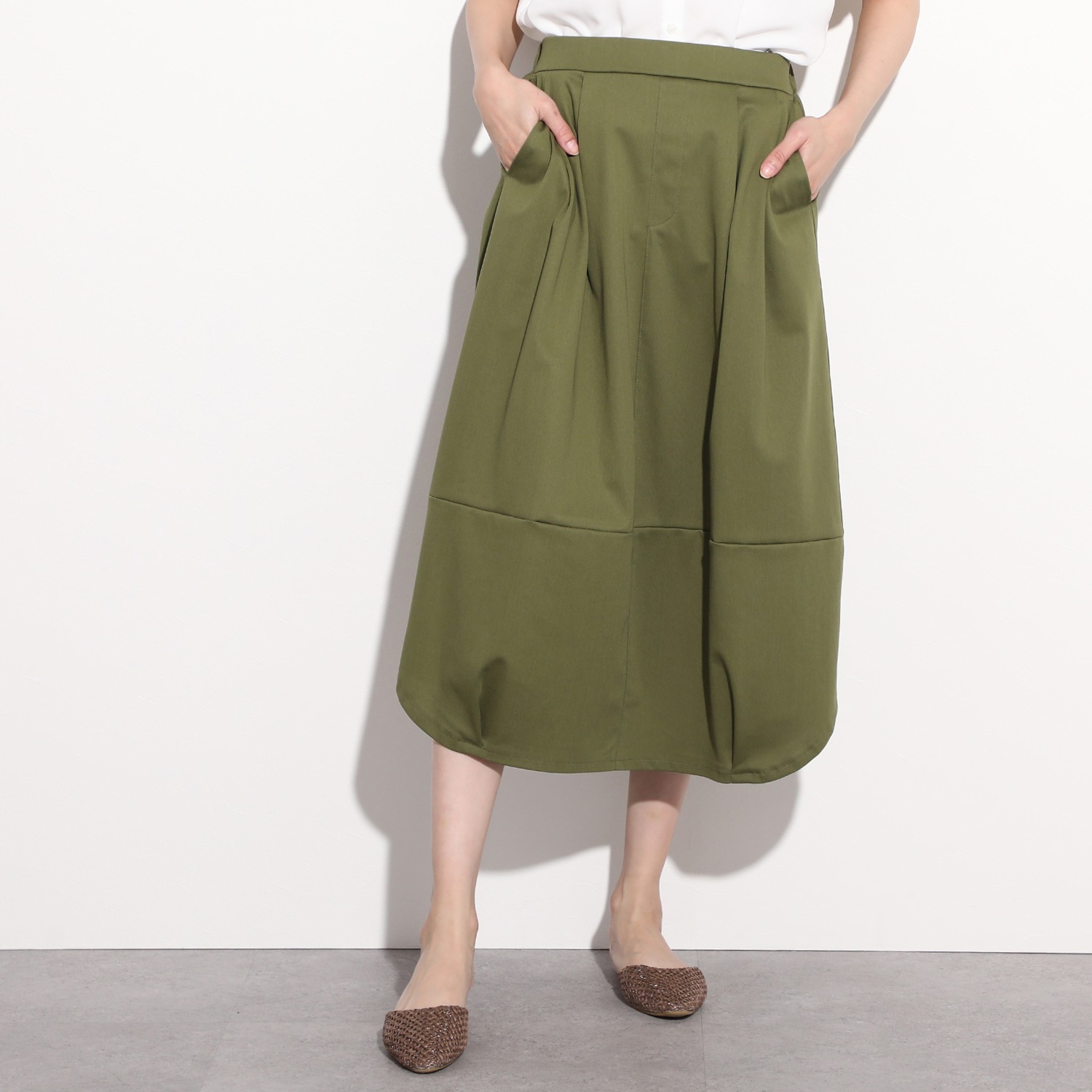 アンダモン ＵＶカット・接触冷感 トリコット編 コクーンスカート