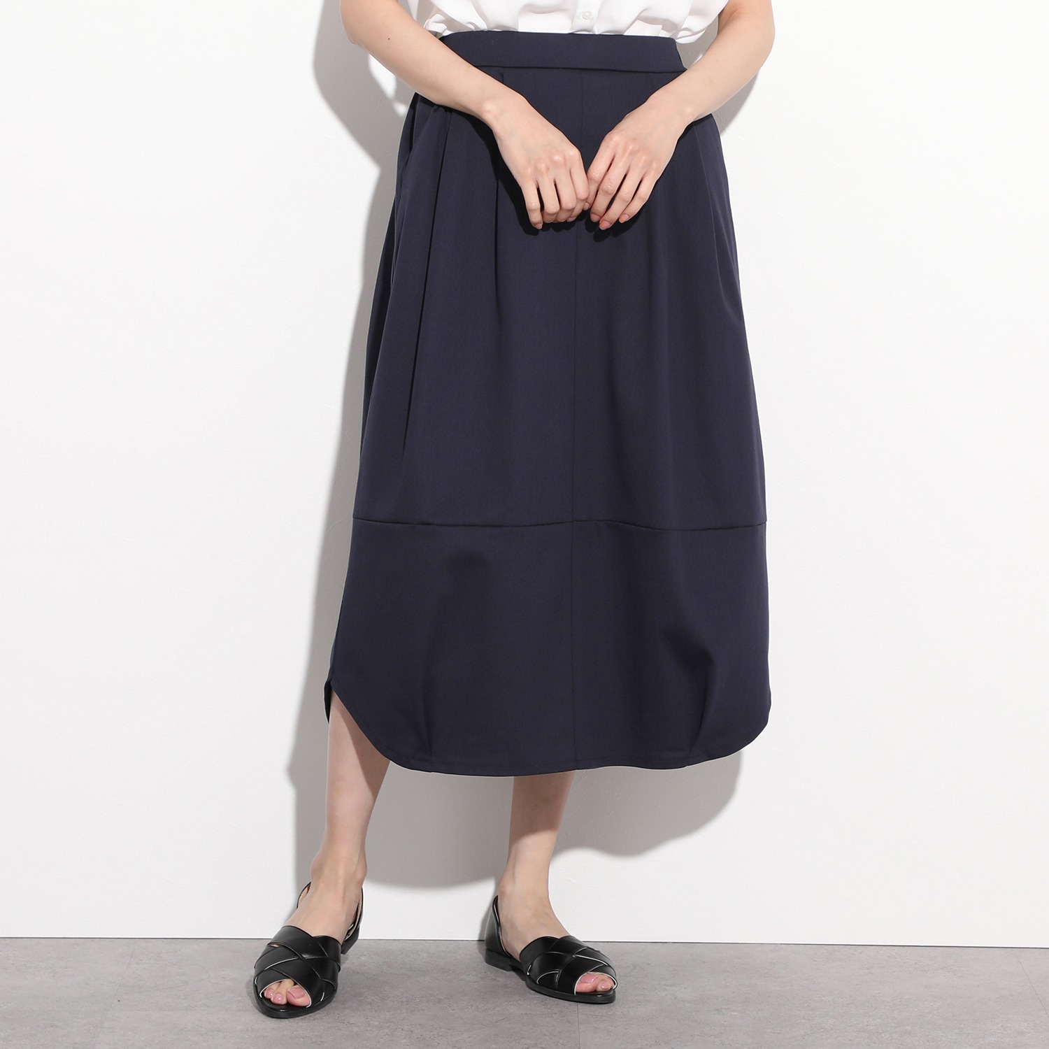 アンダモン ＵＶカット・接触冷感 トリコット編 コクーンスカート