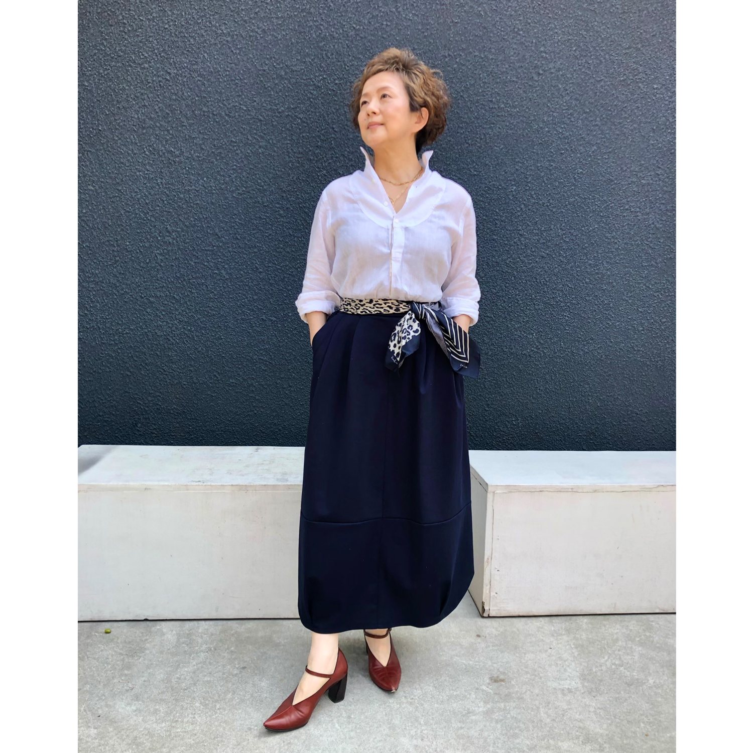 アンダモン ＵＶカット・接触冷感 トリコット編 コクーンスカート