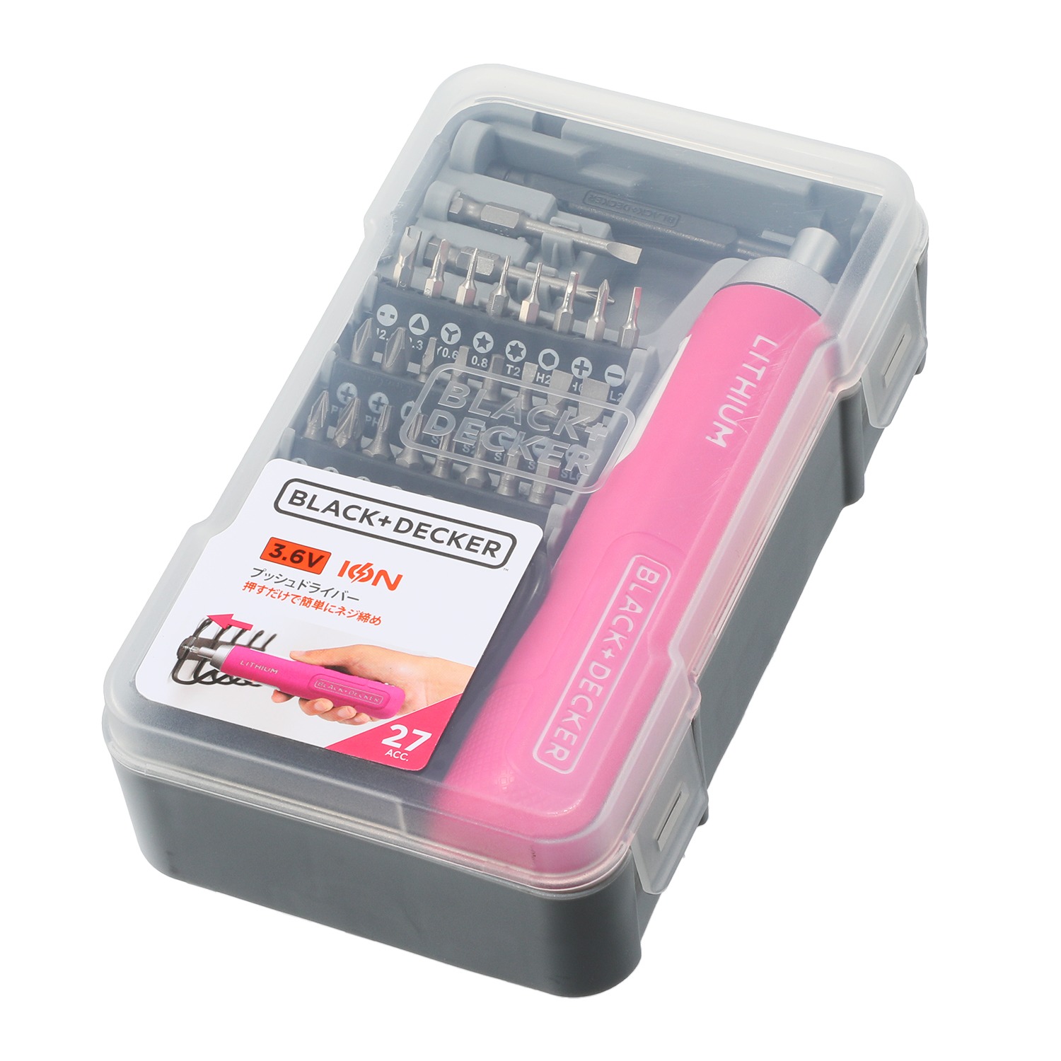 ブラック＋デッカー 押すだけで ねじ締めが簡単！ プッシュドライバー ＢＤ４０Ｋ２７