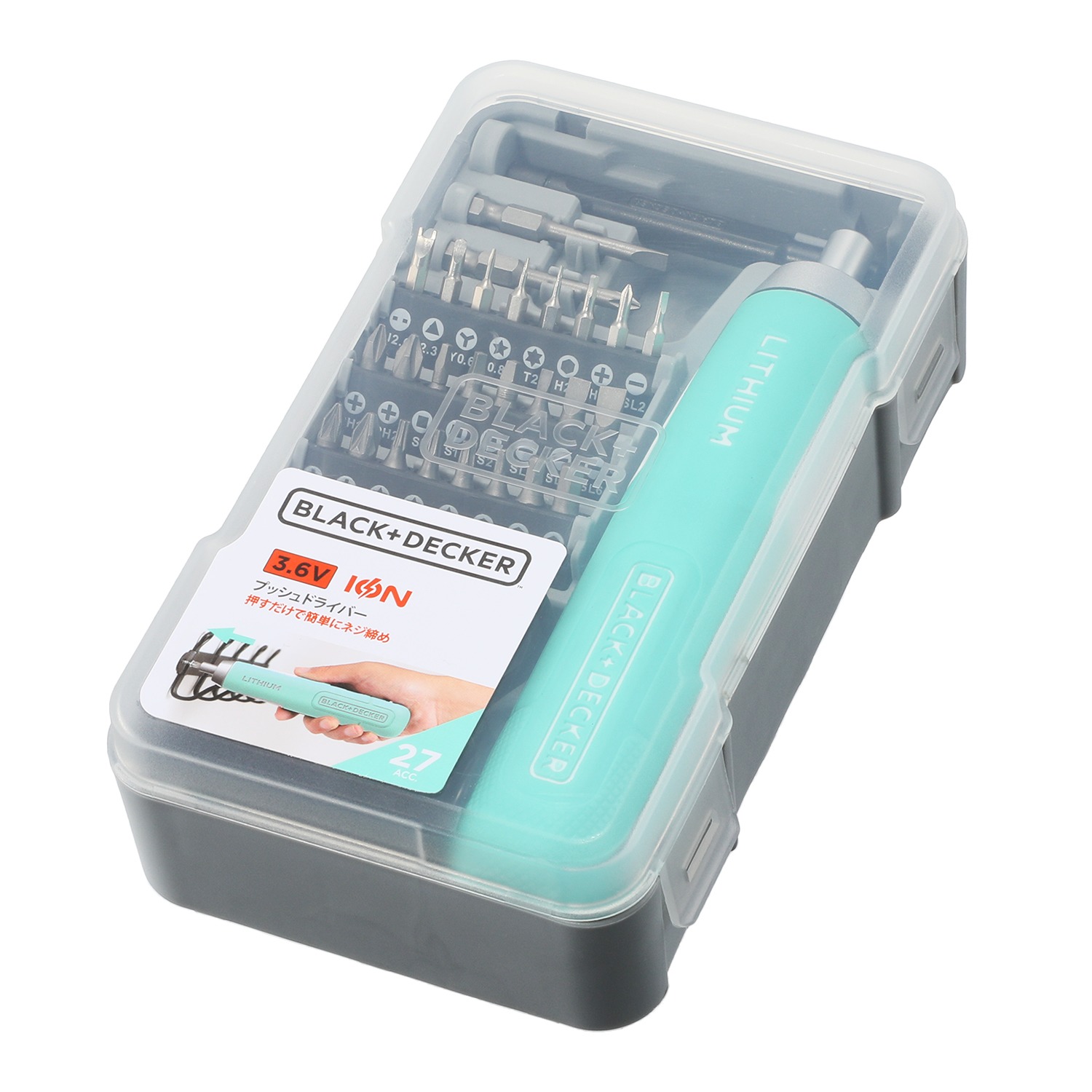 ブラック＋デッカー 押すだけで ねじ締めが簡単！ プッシュドライバー ＢＤ４０Ｋ２７