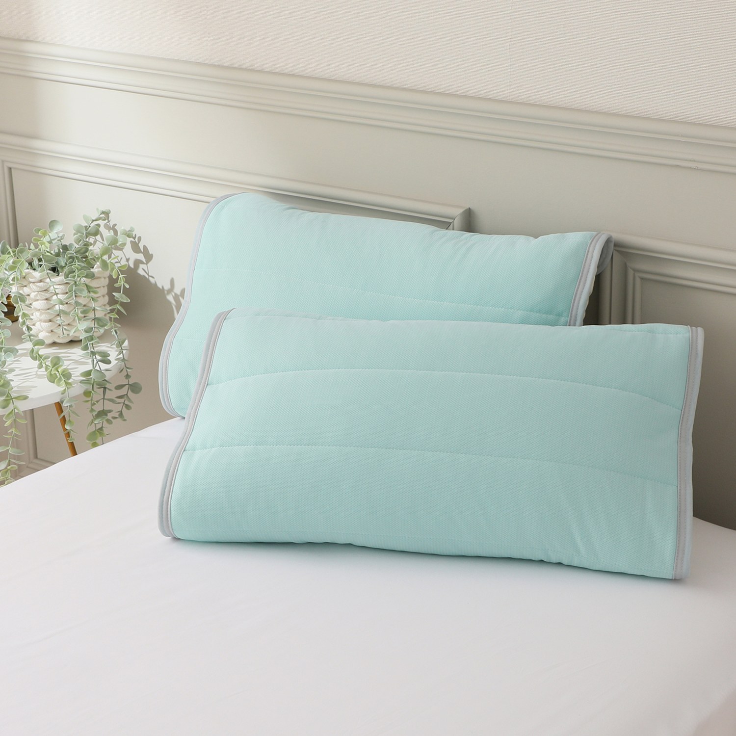 西川×東洋紡せんい さらっと涼やかに眠れる メガテックドライ使用 ドライ枕パッド 同色２枚組