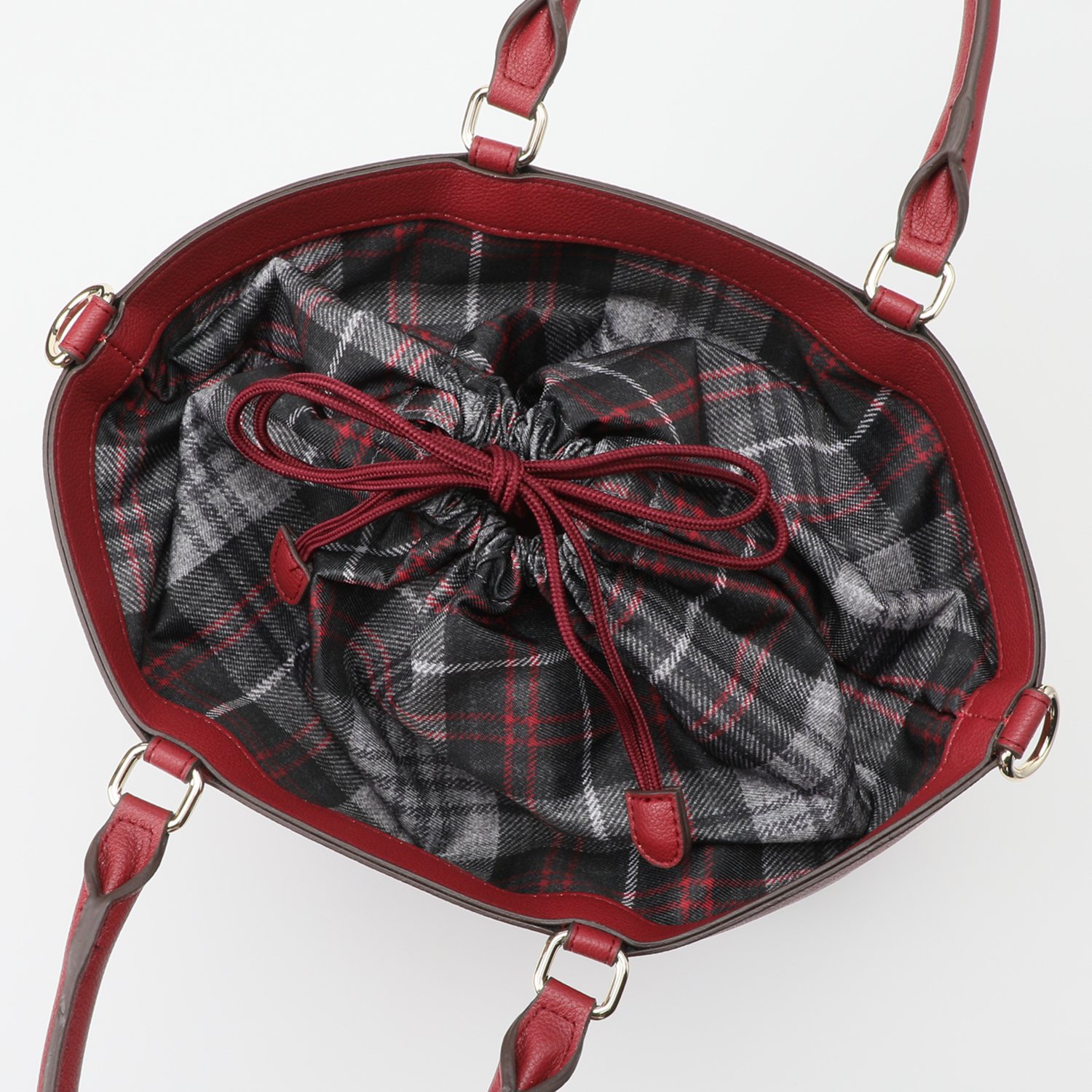 キンロックアンダーソン タータンチェック巾着 ２ウェイバスケットバッグ