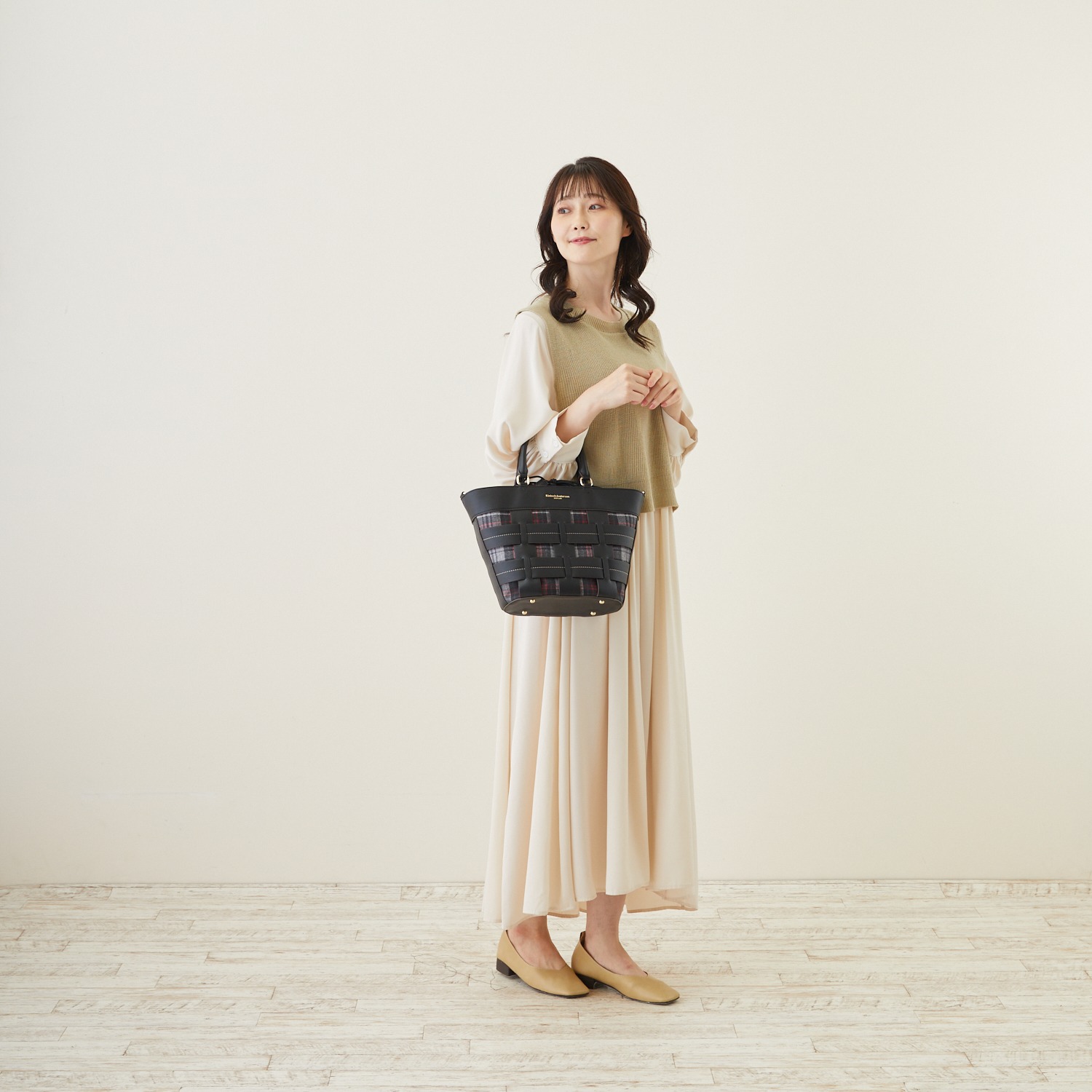 キンロックアンダーソン タータンチェック巾着 ２ウェイバスケットバッグ