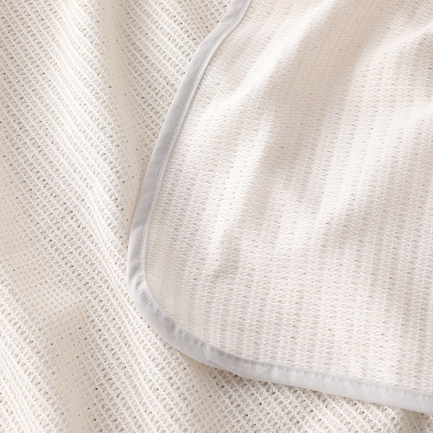 ＜シングル＞ 抜群の通気性 爽やかな掛け心地 コットン混 透け透けエアーケット 