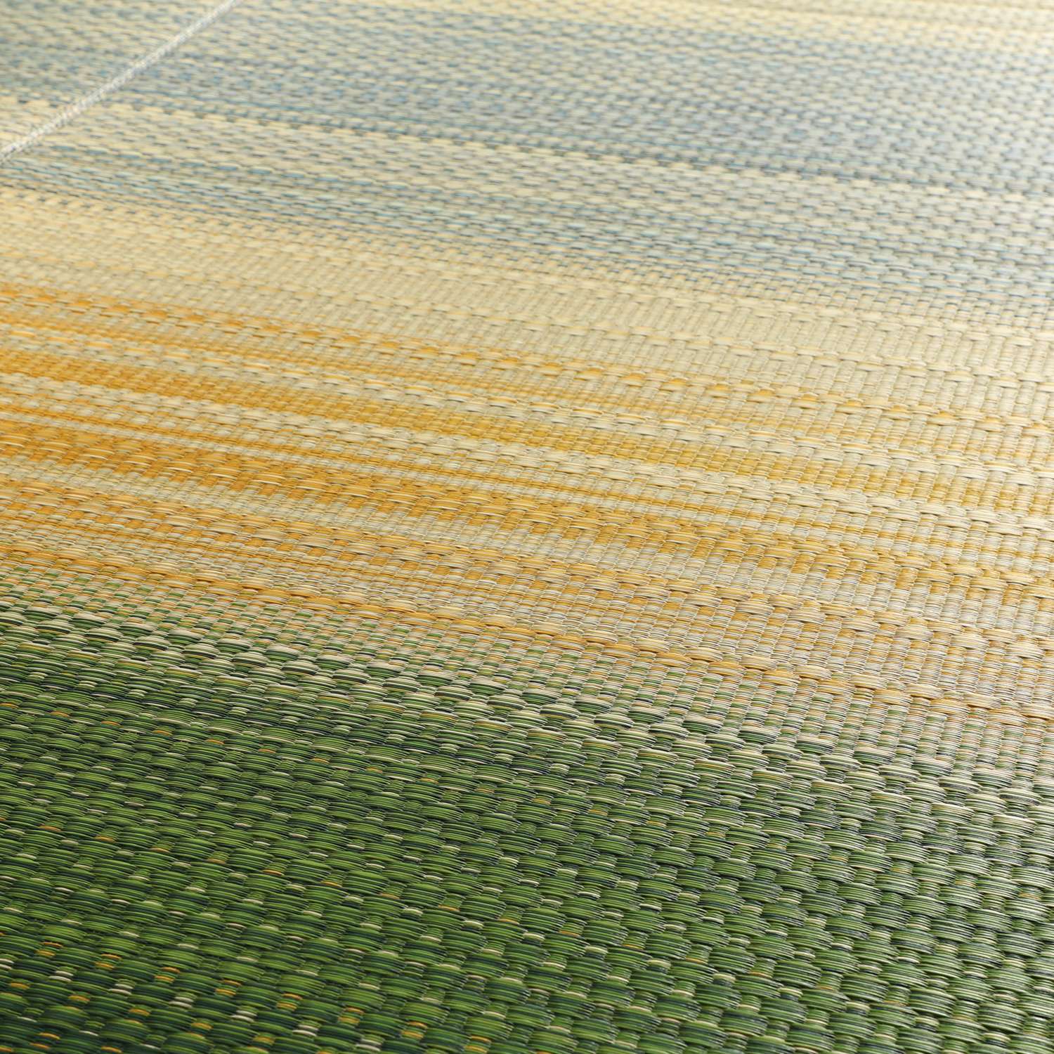 ＜長方形Ｍ＞イケヒコ 国産い草で織り上げた グラデーションラグ 