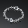 貴煌 ９０カラットＵＰ 天然水晶 ツイストデザイン イラスティック ブレスレット