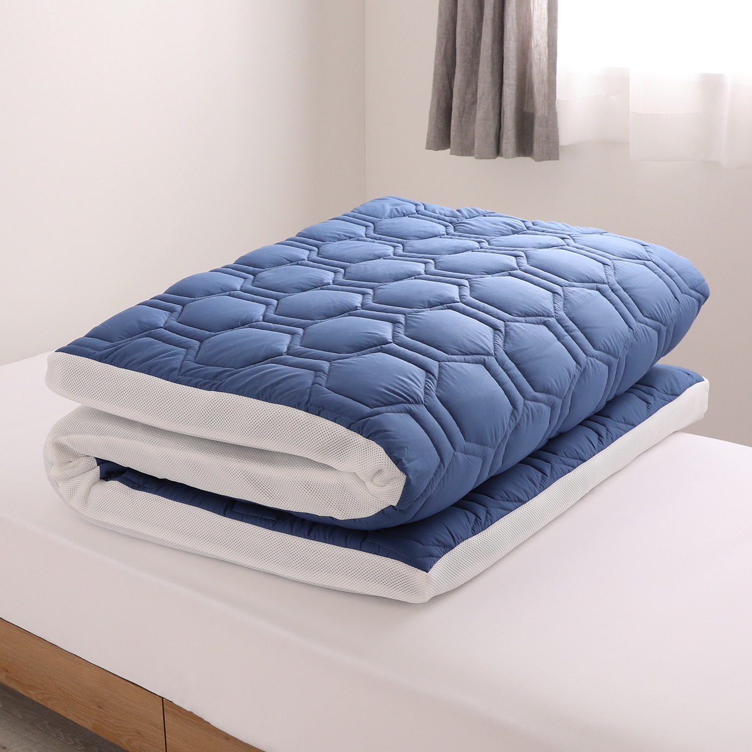 ＜ダブル＞西川 ハイブリッド２層構造で 身体を支えてリラックス ツインフロート敷マット