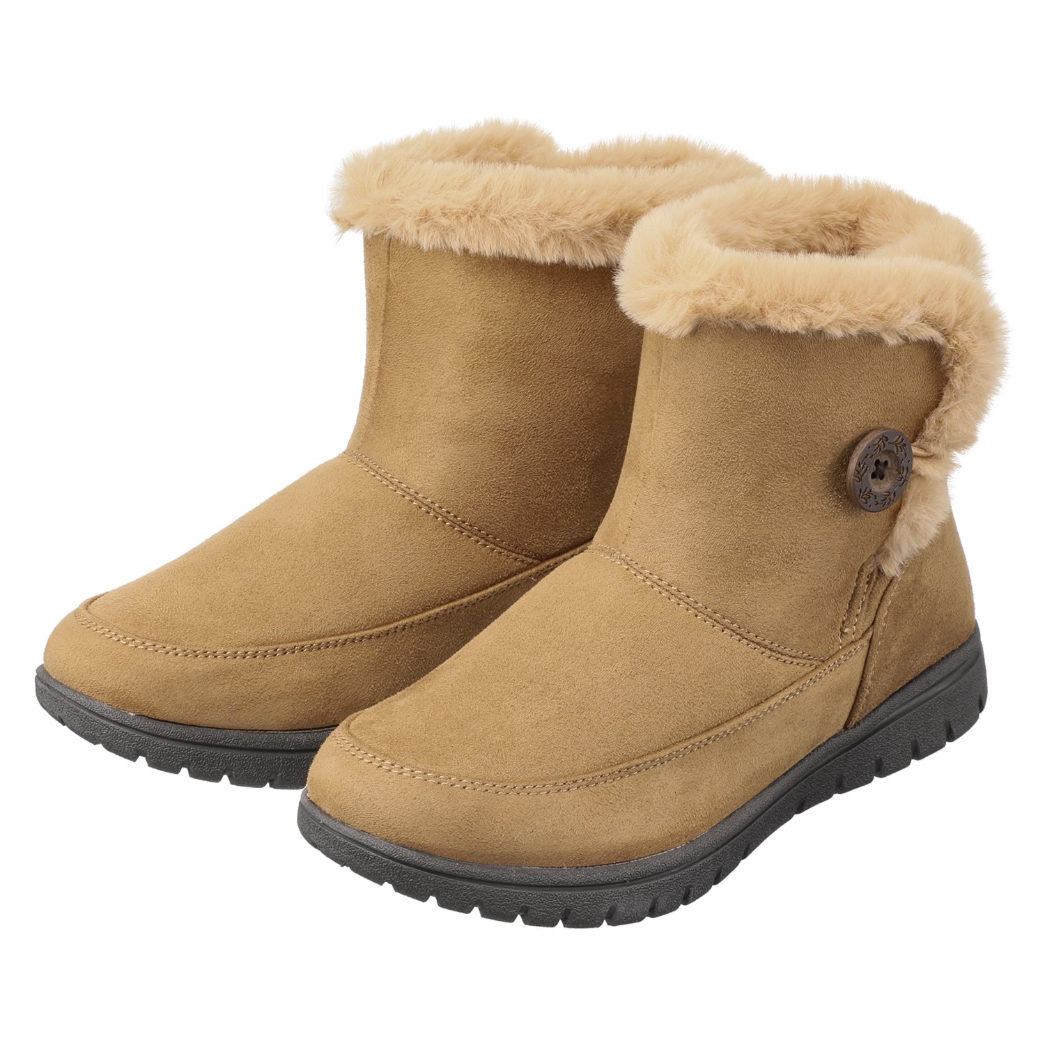 北海道発！ 吸湿発熱インソール入り 暖かく滑りにくい ボアブーツ