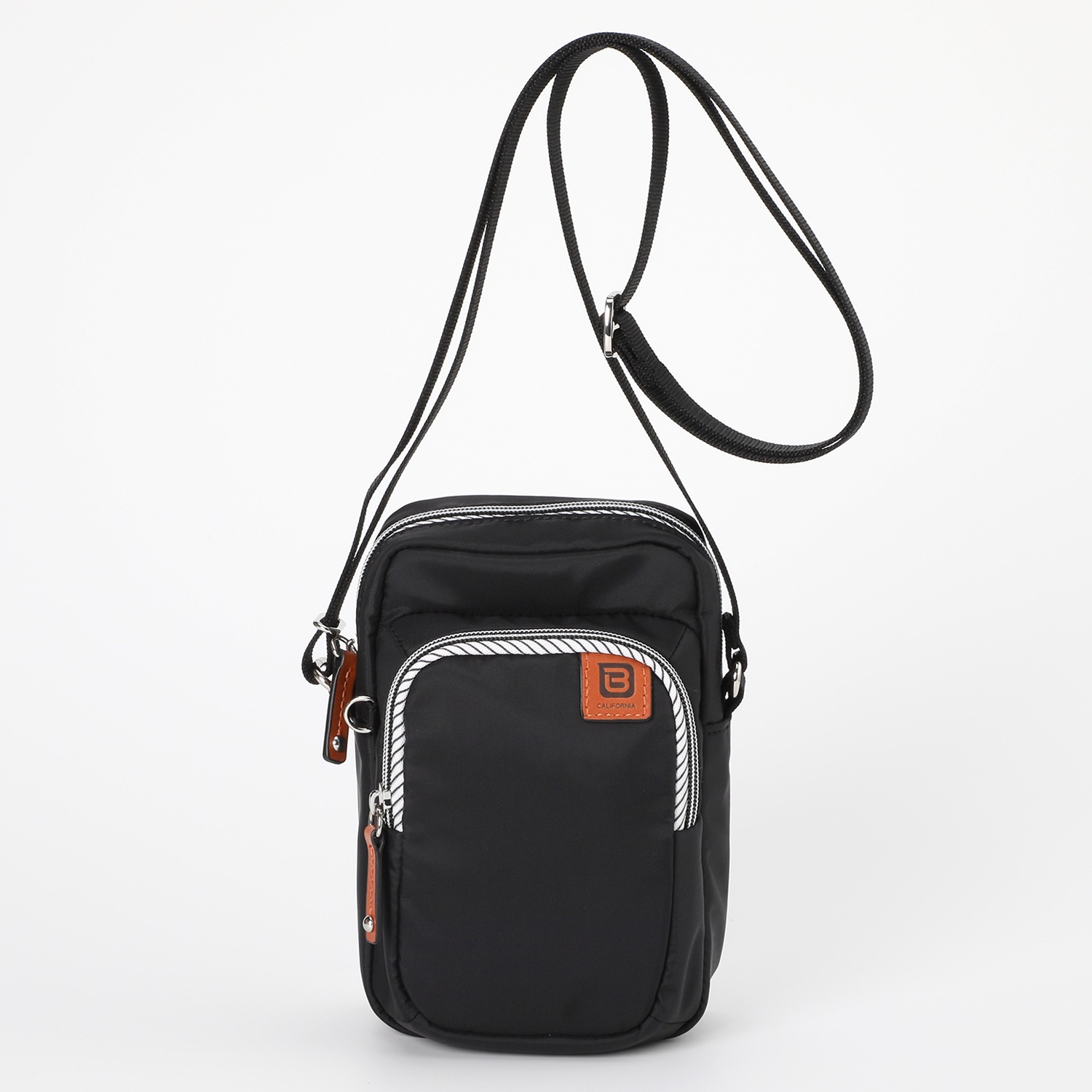 ビサイユ はっ水 レザーアクセント スマホポシェット