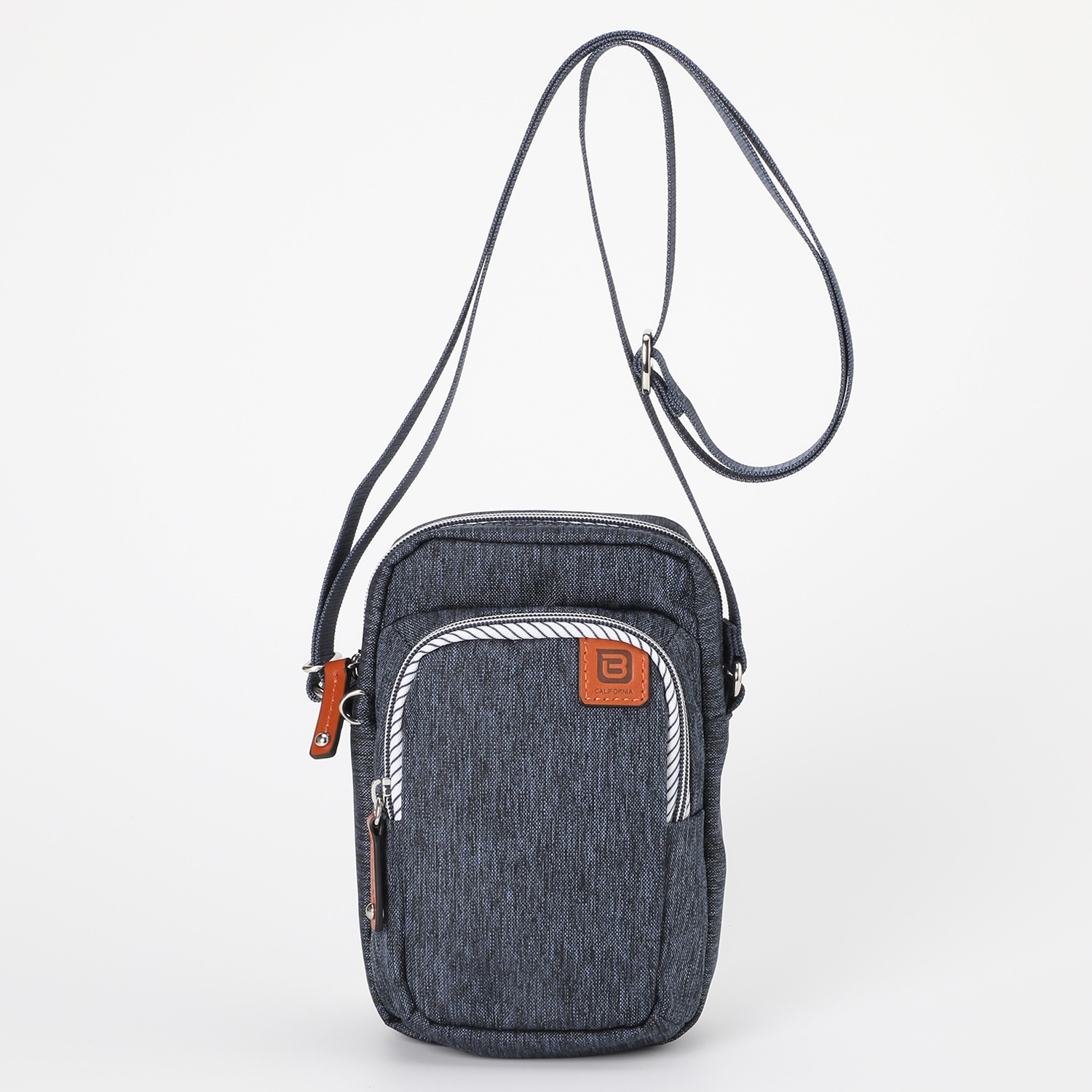 ビサイユ はっ水 レザーアクセント スマホポシェット