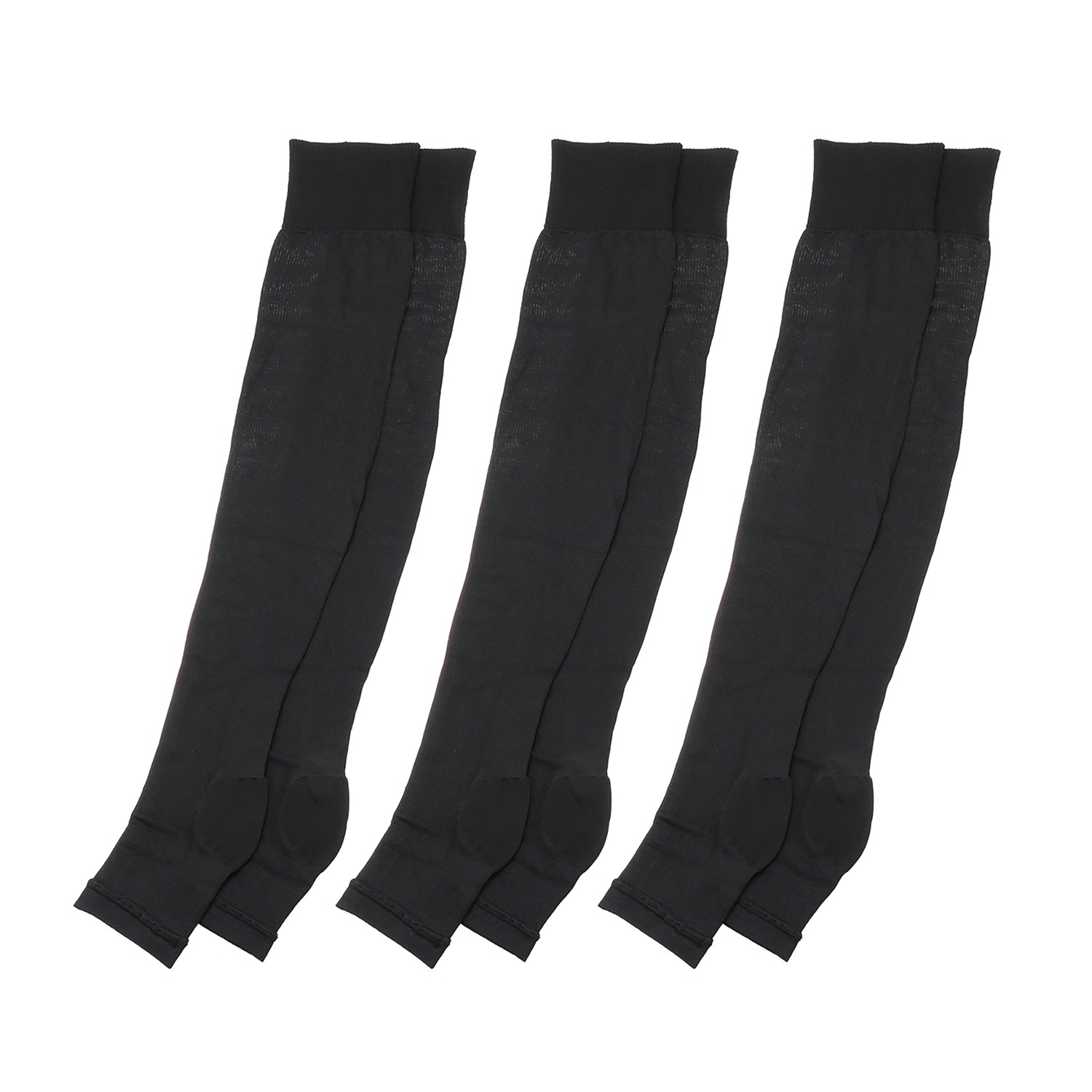 リオッサ 足首キュッ！ ひざ裏ゆったりの快適着圧 夏用 寝るときソックスＩＩ ３足セット ＜つま先なしタイプ＞