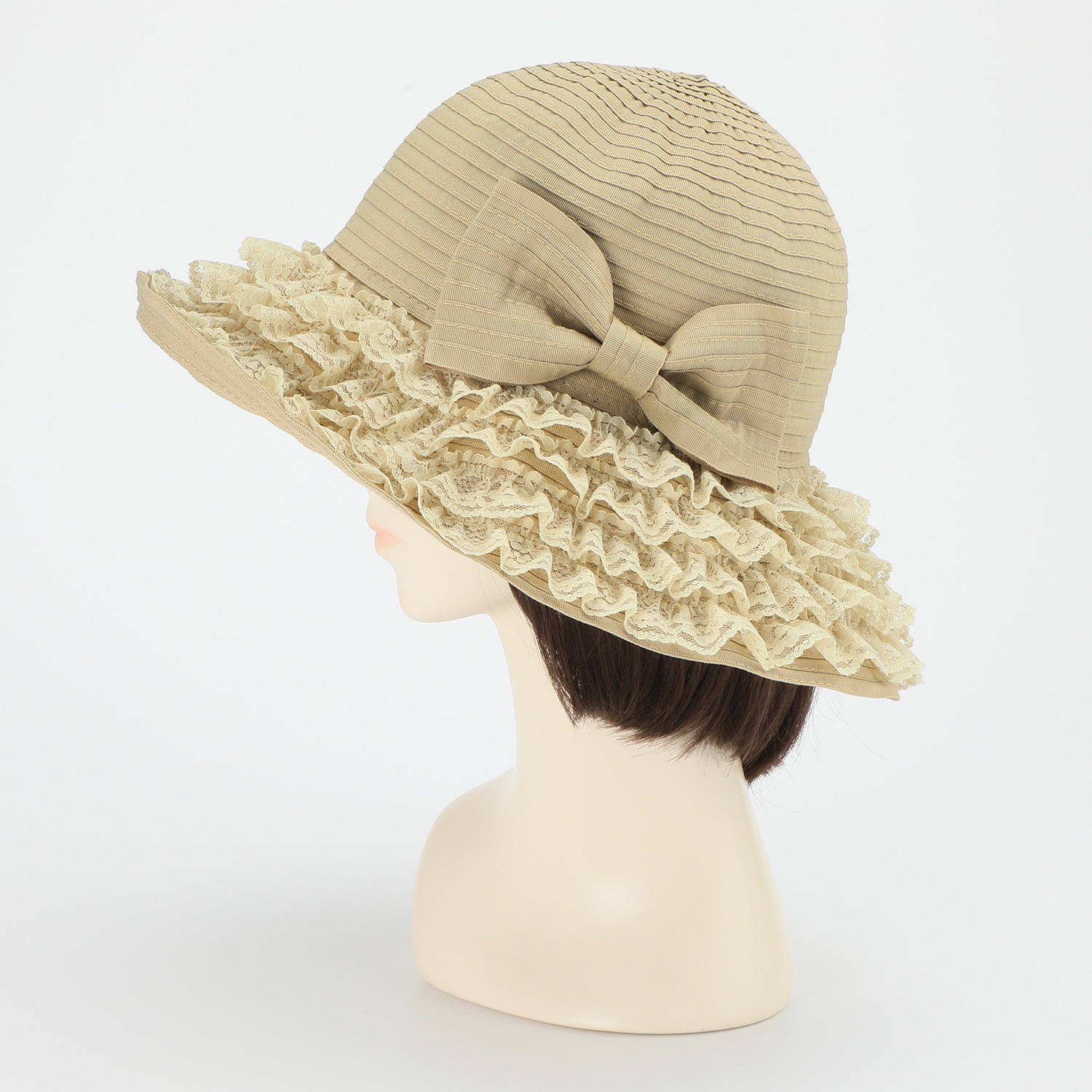 ラ　ルイス レースフリル コンパクトハット