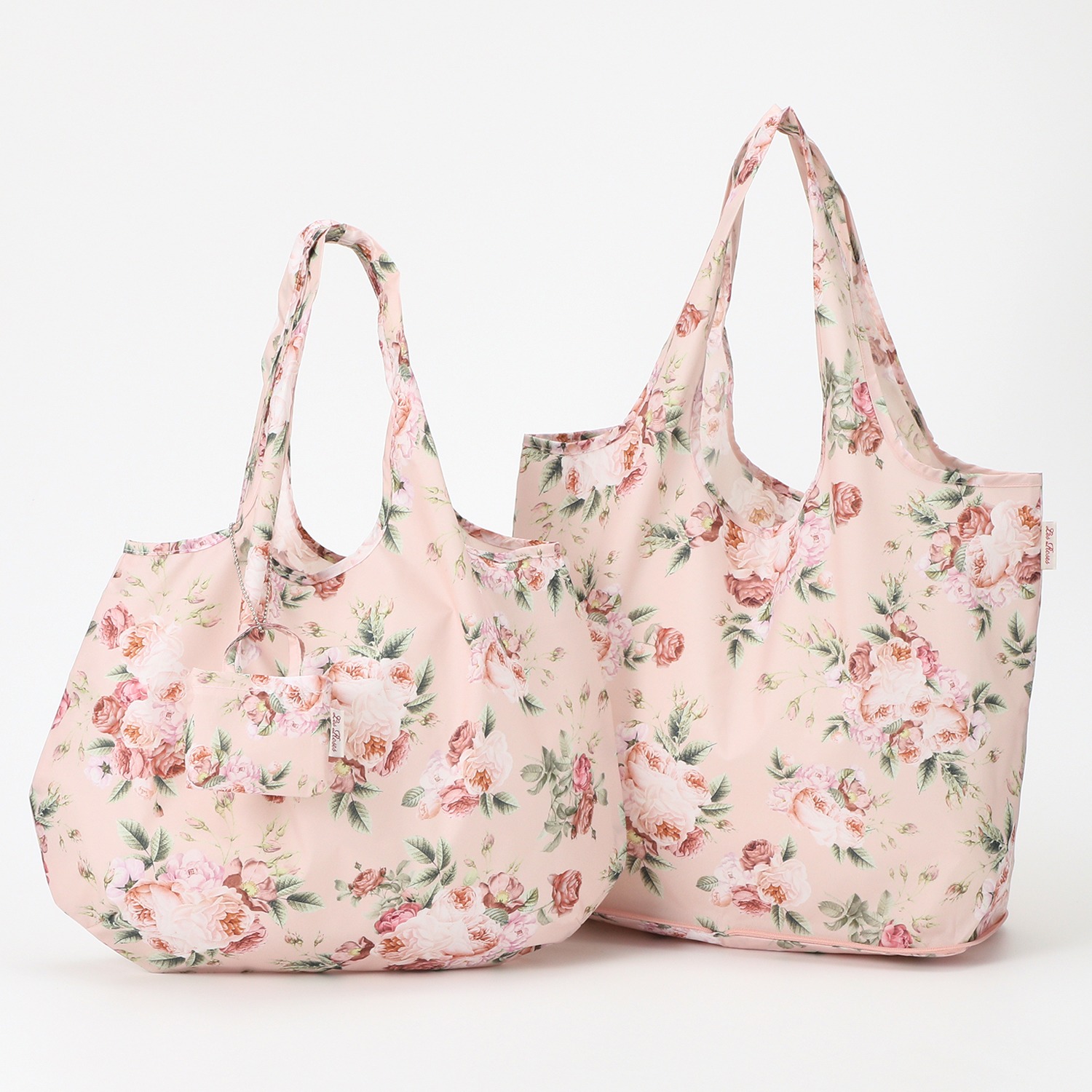 ラ　ルイス はっ水 ブロッサム柄 エコバッグ＆コンパクトバッグ