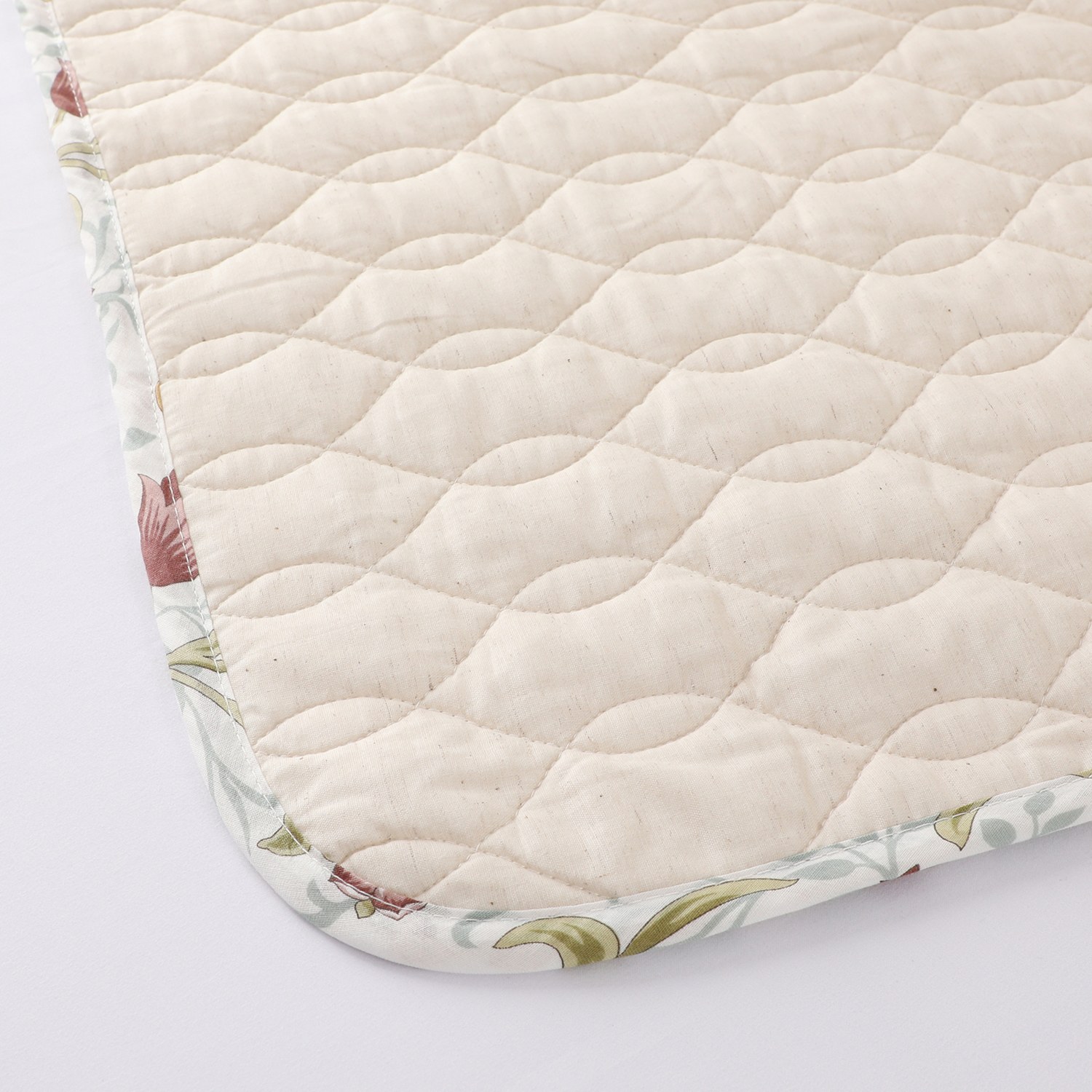 ＜シングル＞大津毛織 プレミアムコットンガーゼ 麻入り敷きパッド 