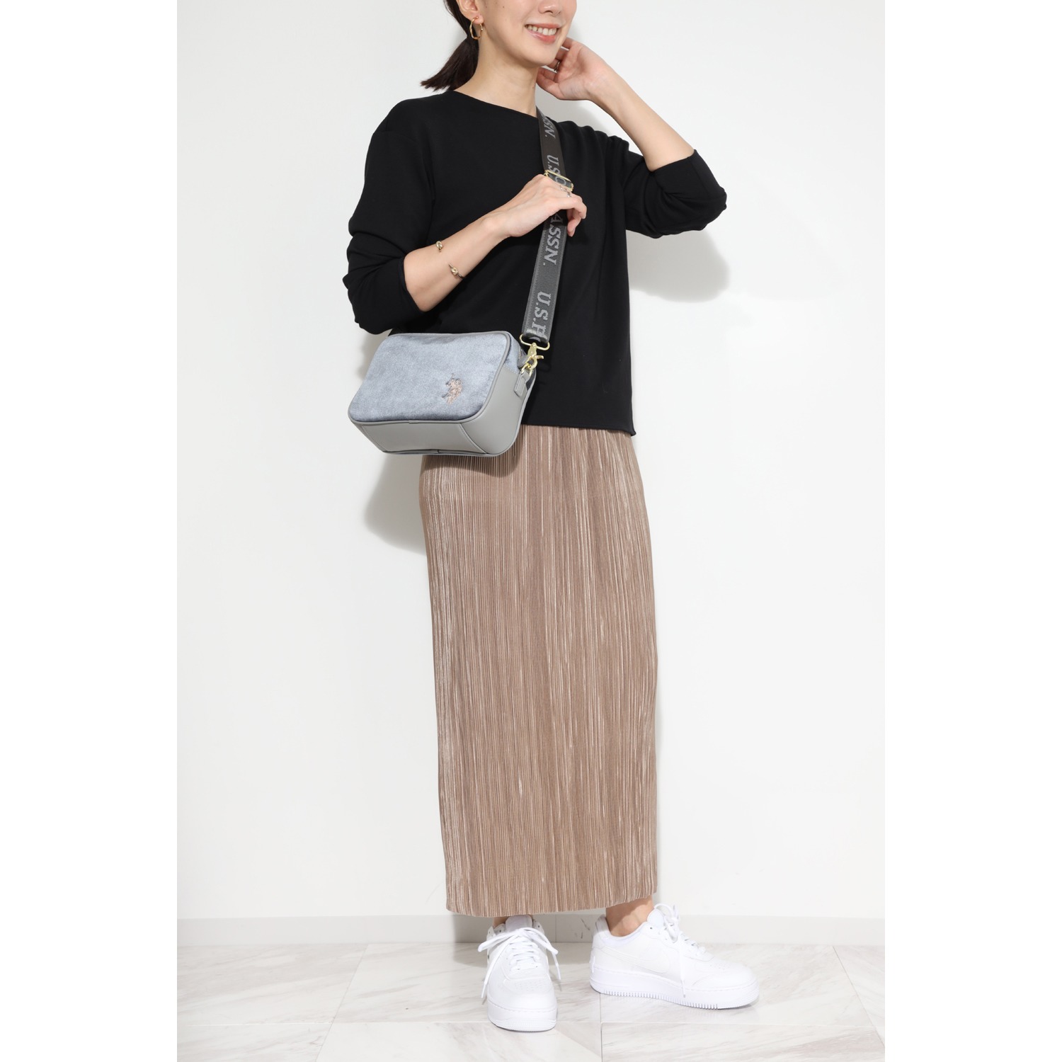 ユーエスポロ　アッスン オーロラルベロア ショルダーバッグ