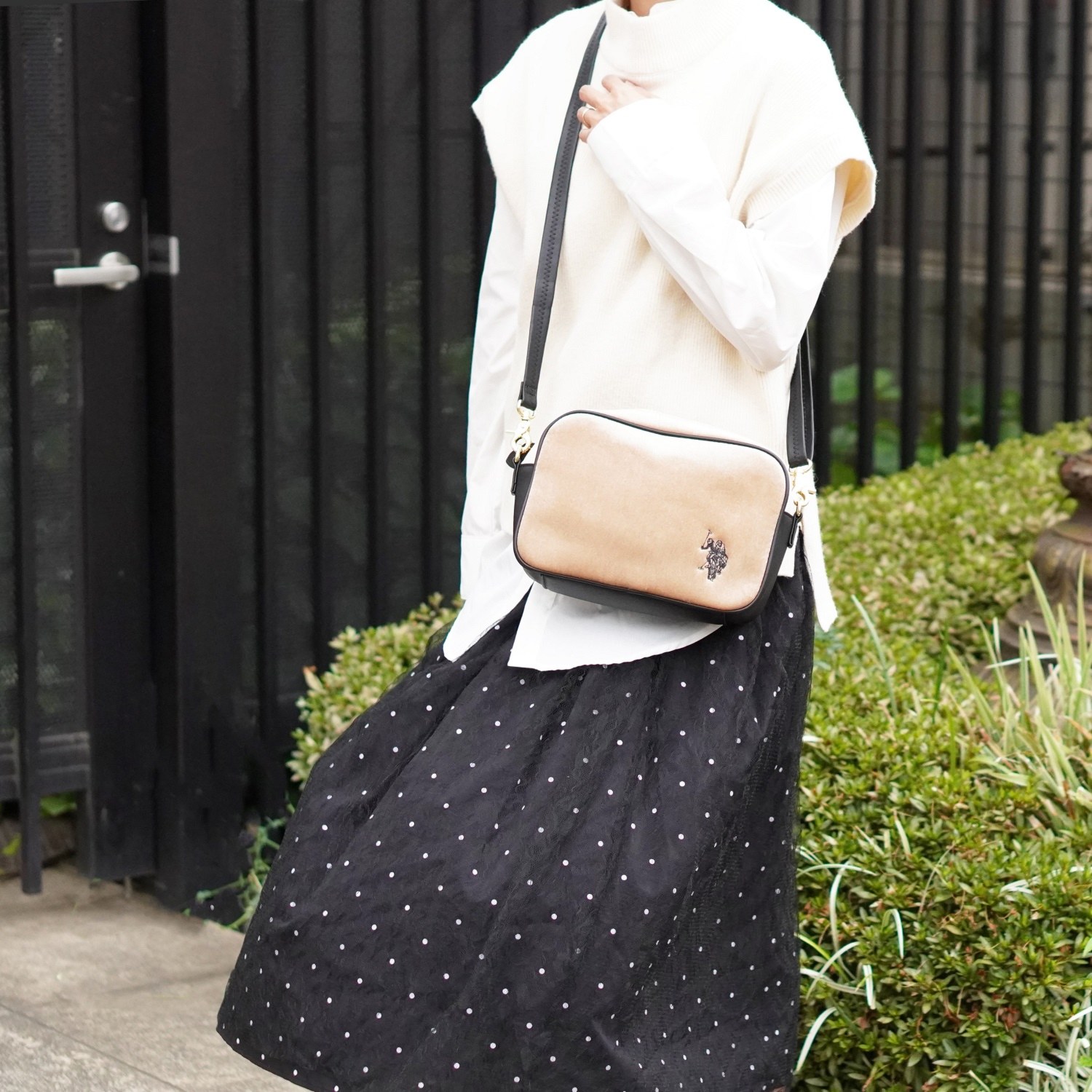 ユーエスポロ　アッスン オーロラルベロア ショルダーバッグ