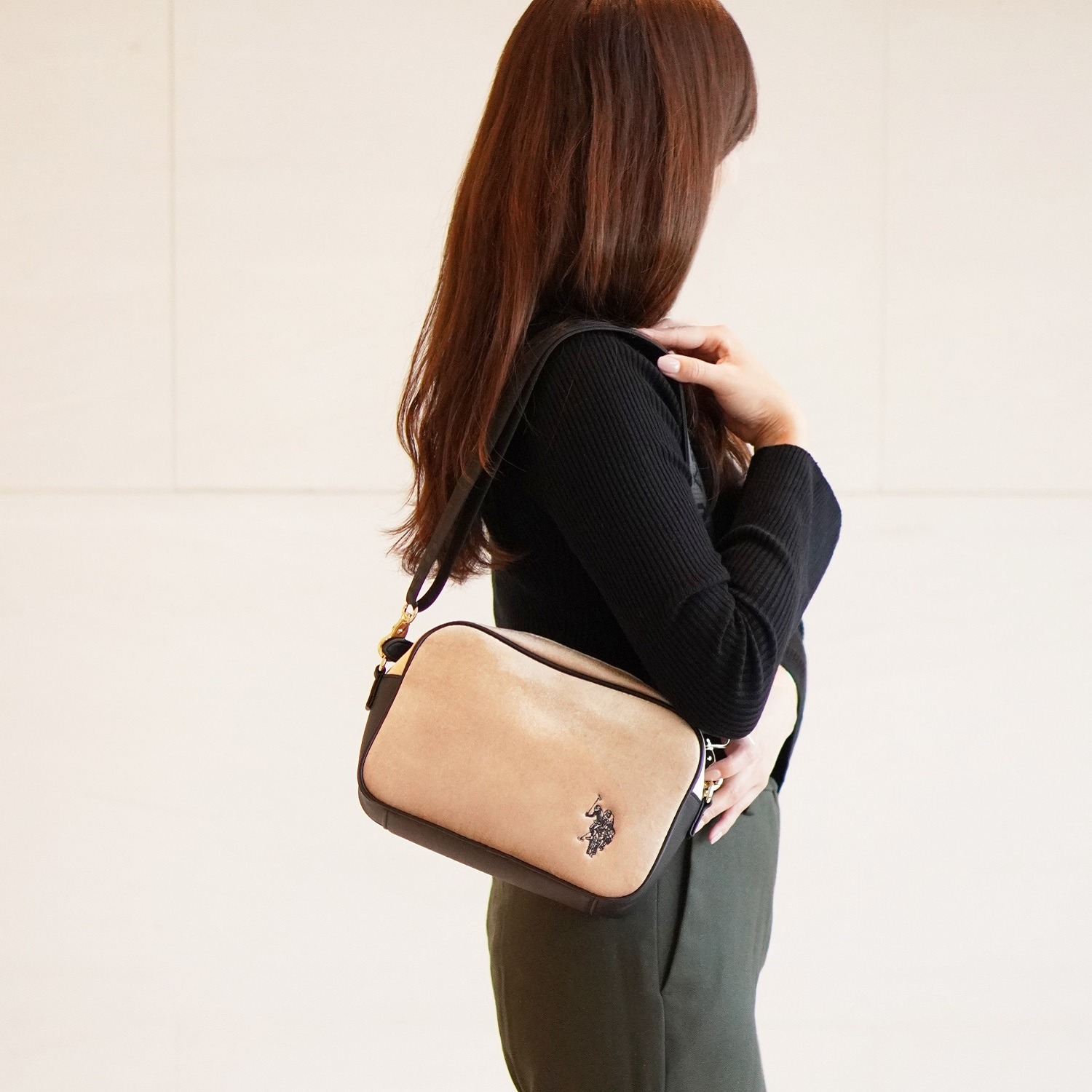 ユーエスポロ　アッスン オーロラルベロア ショルダーバッグ