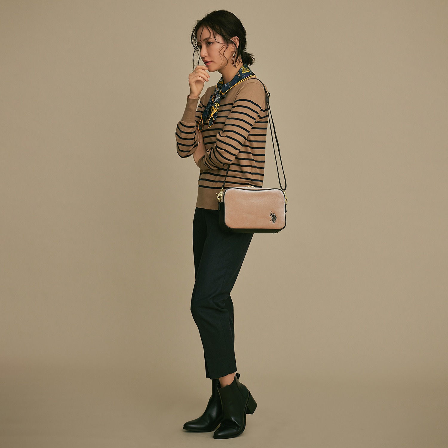 ユーエスポロ　アッスン オーロラルベロア ショルダーバッグ