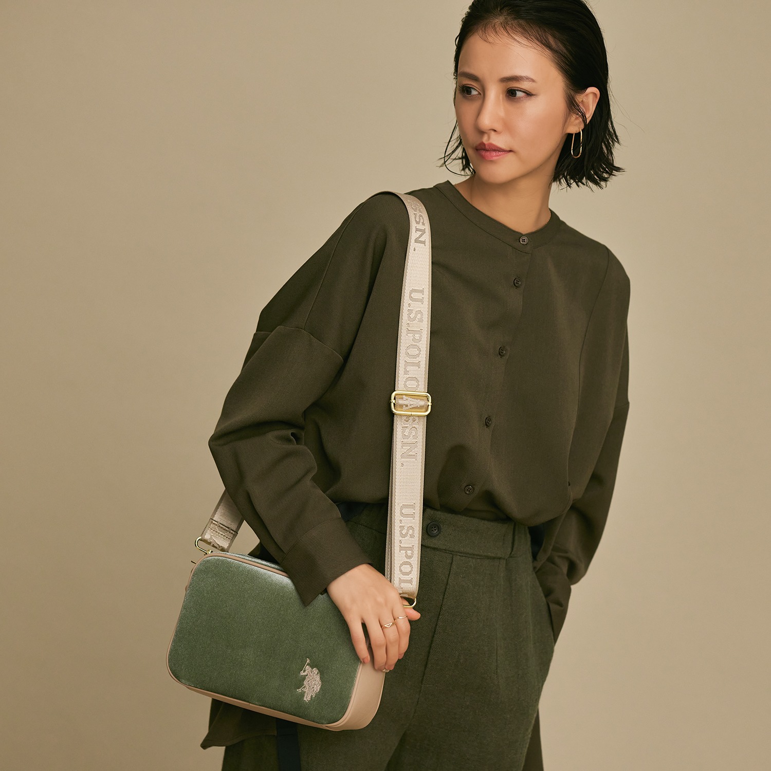 ユーエスポロ　アッスン オーロラルベロア ショルダーバッグ