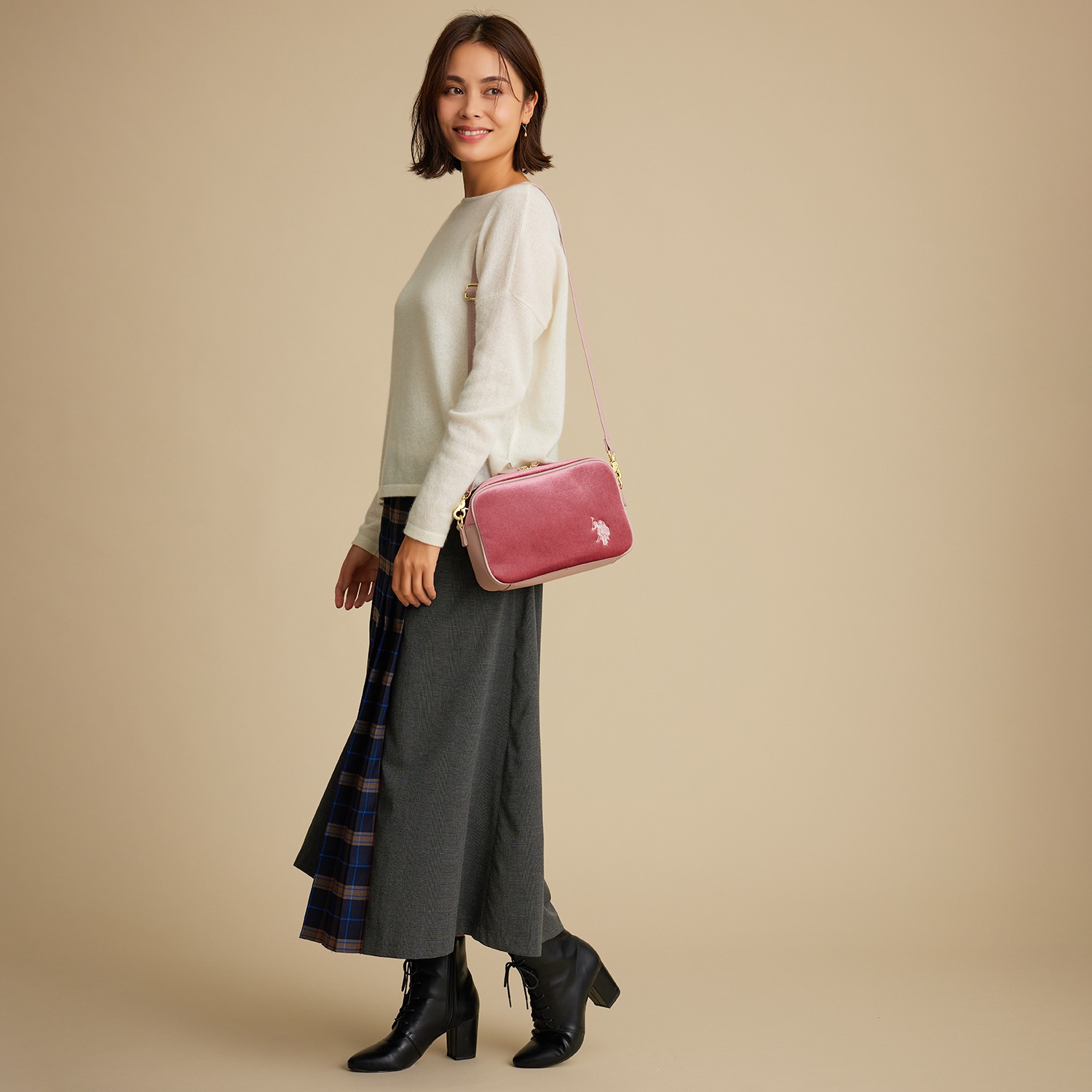 ユーエスポロ　アッスン オーロラルベロア ショルダーバッグ