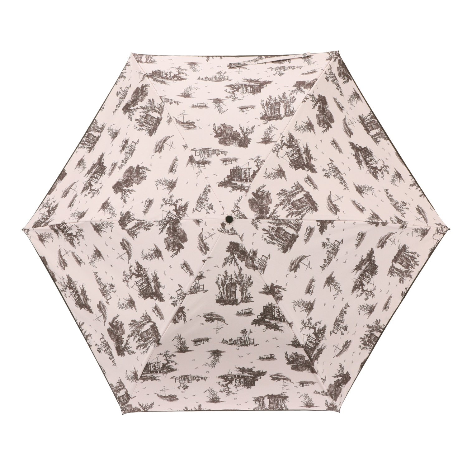 フラトリエ フレンチクラシック トートバッグ型収納袋付 晴雨兼用折りたたみ傘