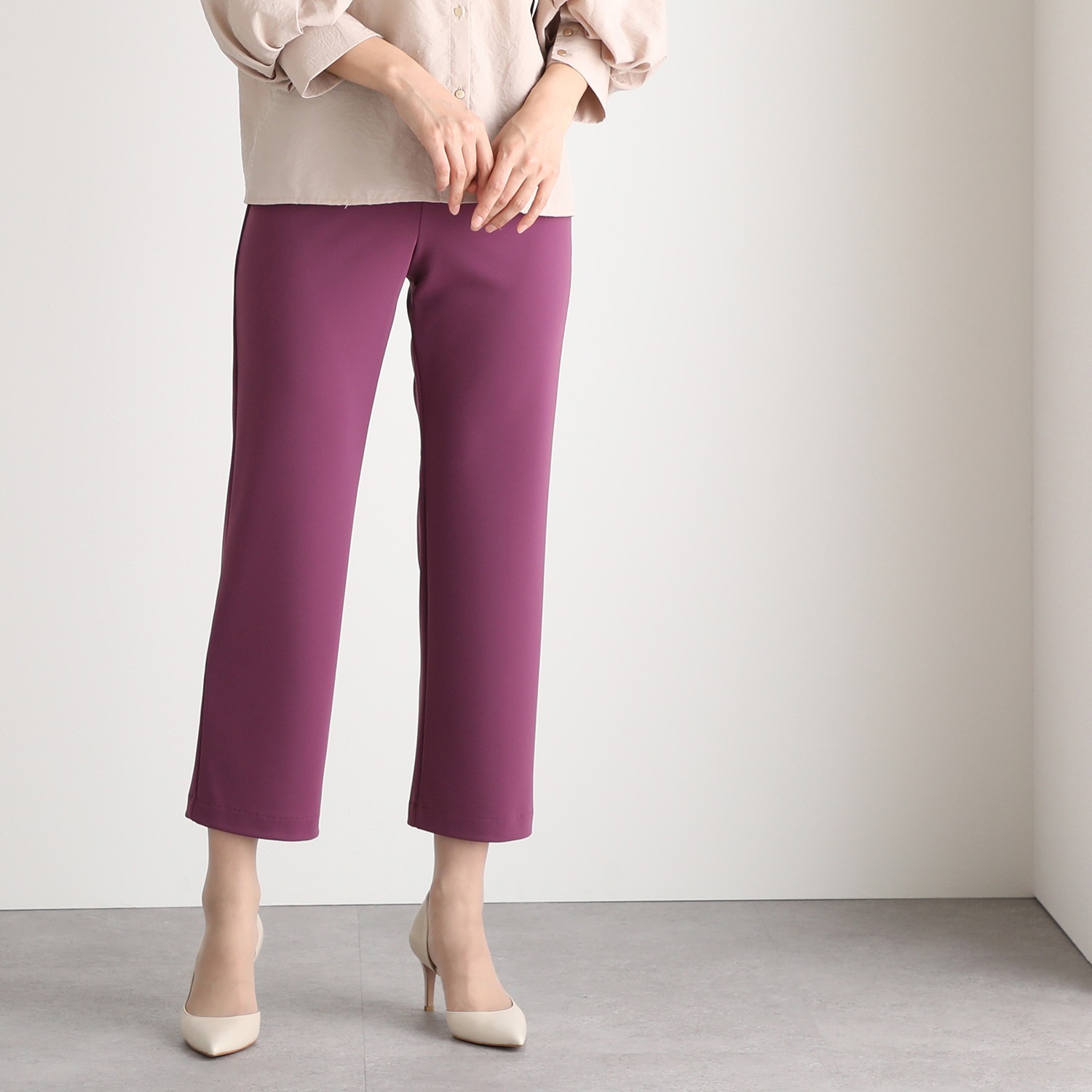 ＜股下６５ｃｍ＞上質ごこち アルディナ ストレートパンツ