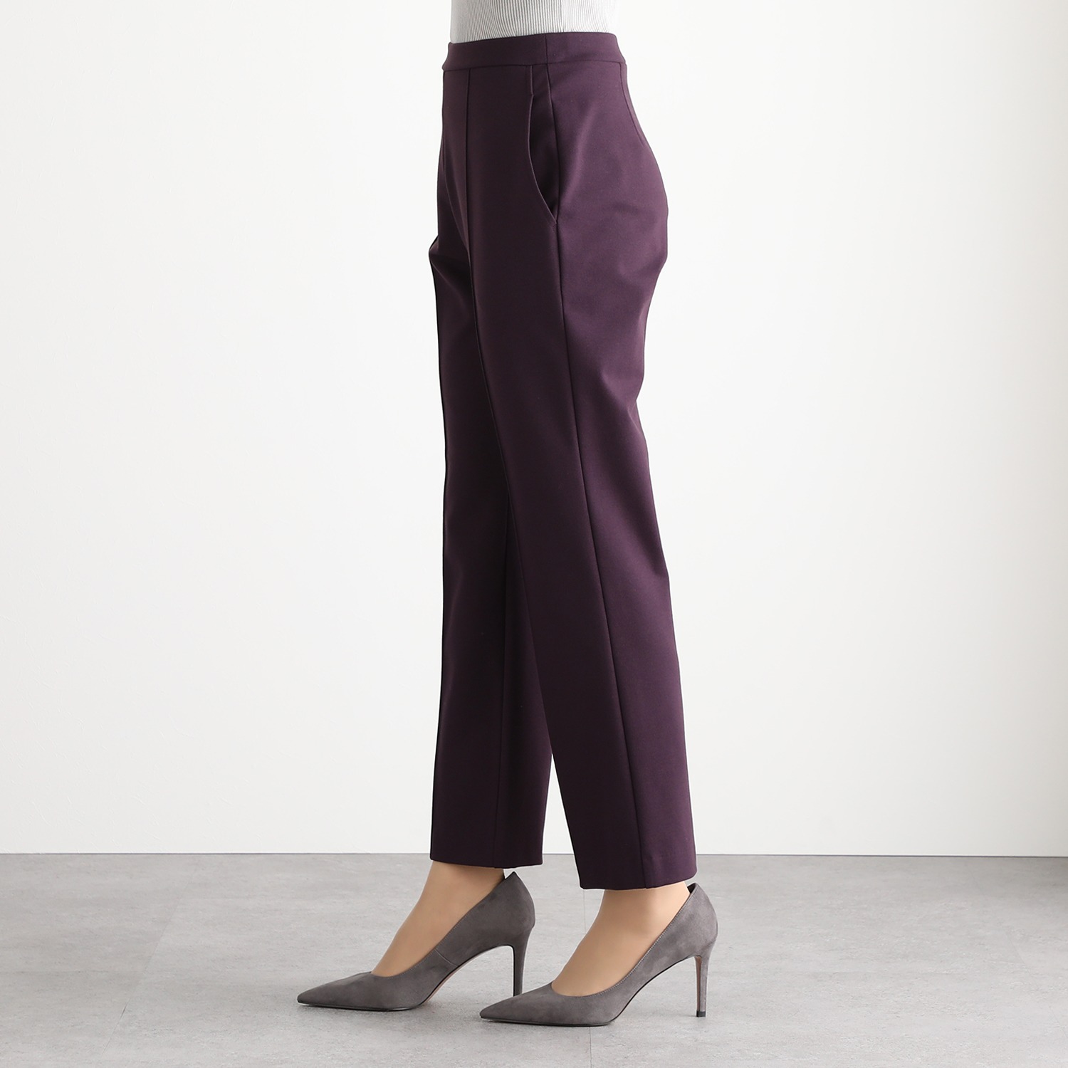 ＜股下６４ｃｍ＞上質ごこち ミヤビ ピンタック ストレートパンツ