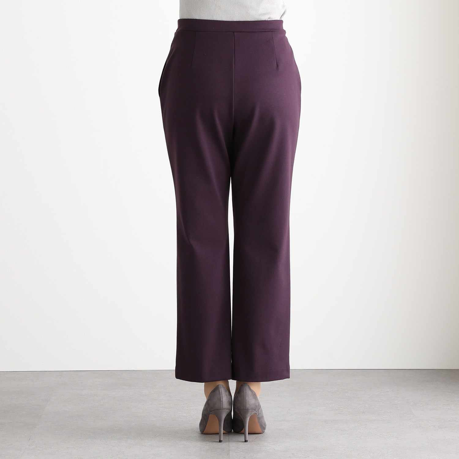 ＜股下６４ｃｍ＞上質ごこち ミヤビ ピンタック ストレートパンツ