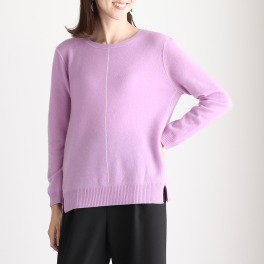 ナチュラム 内モンゴル産 カシミヤ１００％ 配色アクセント デザインセーター
