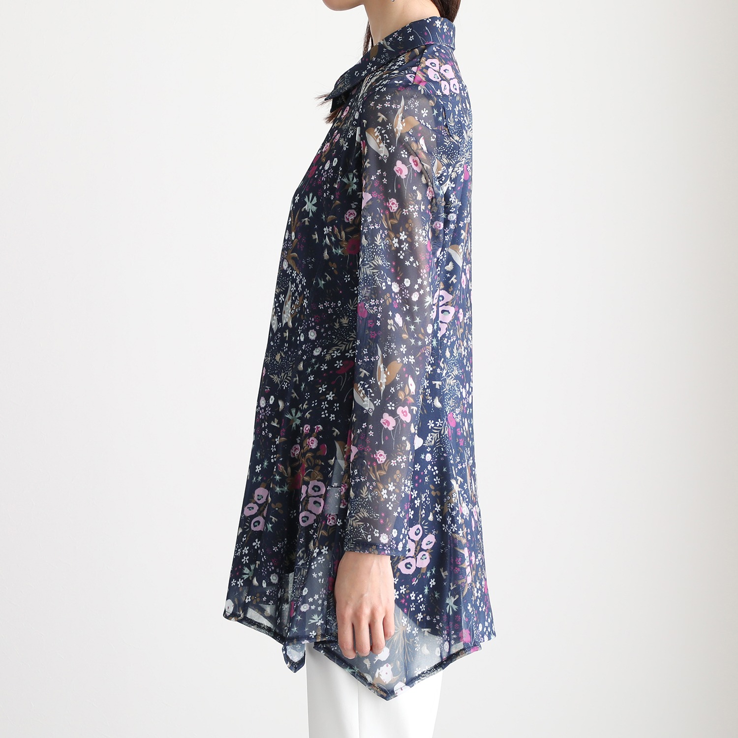 ダジュール パワーネット プリントブラウス