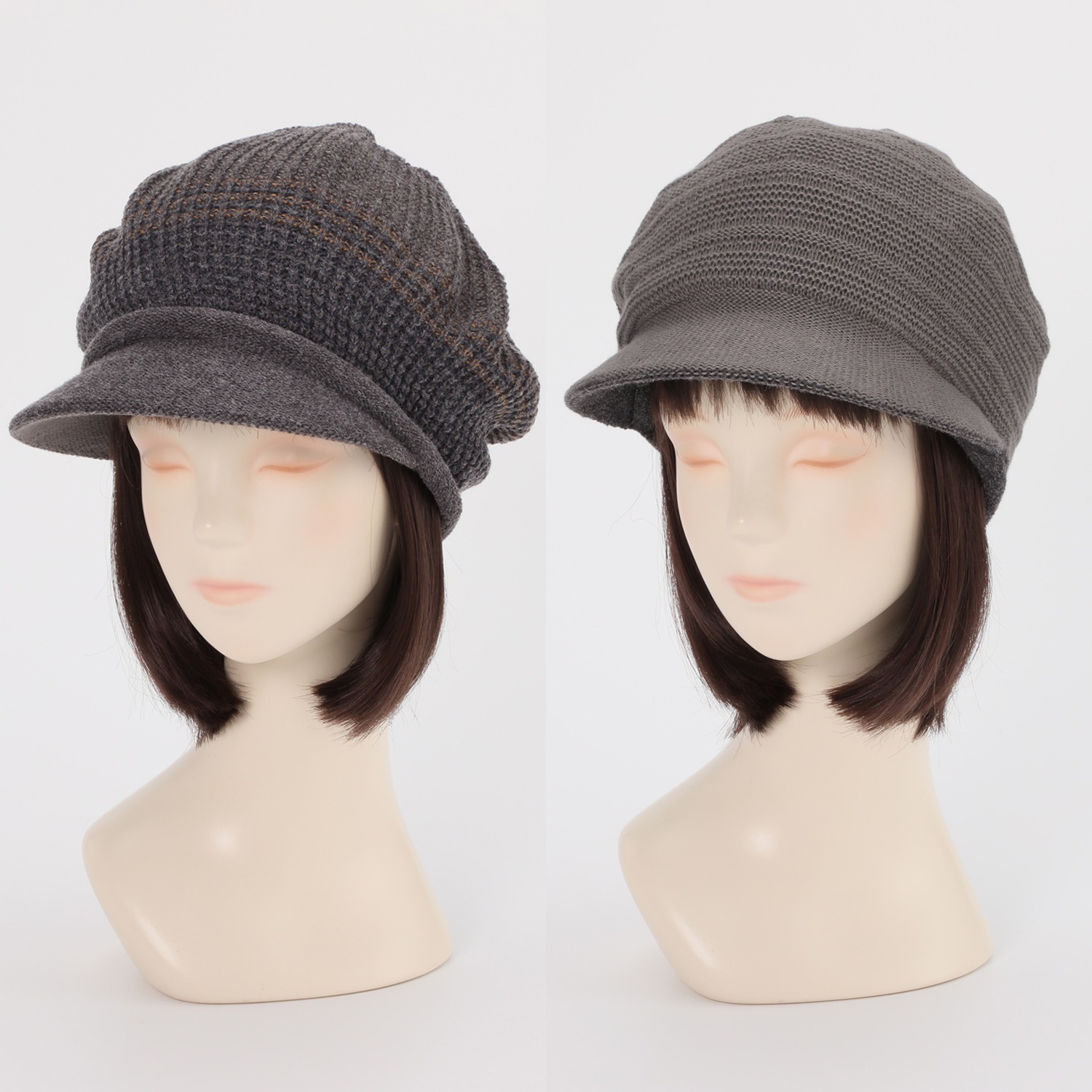 ベル・モード 日本製　洗える リバーシブル ニットキャスケット