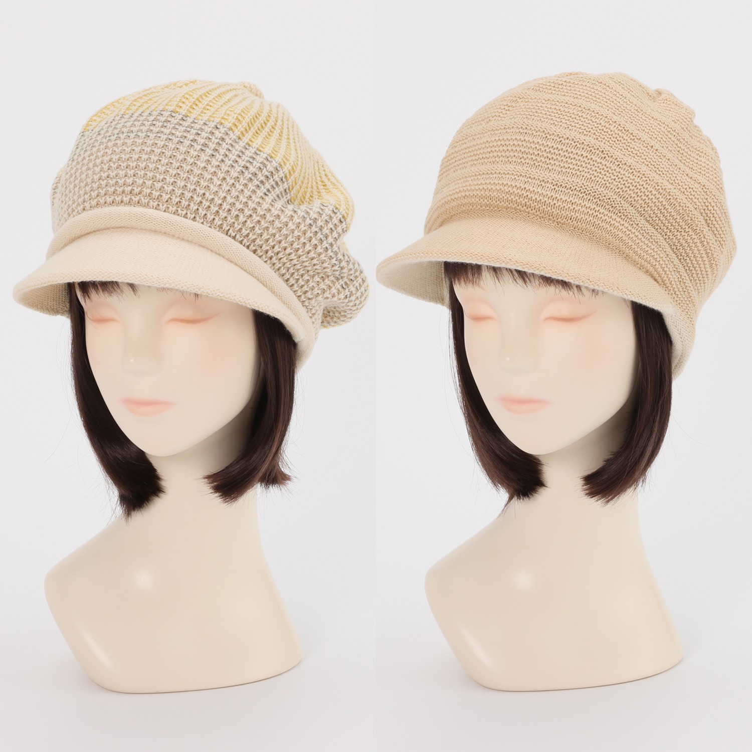 ベル・モード 日本製　洗える リバーシブル ニットキャスケット