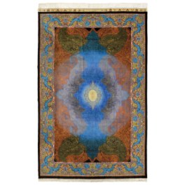 ライオンラグス ペルシャ絨毯　クム 手織りのシルクラグ “カゼミ工房”