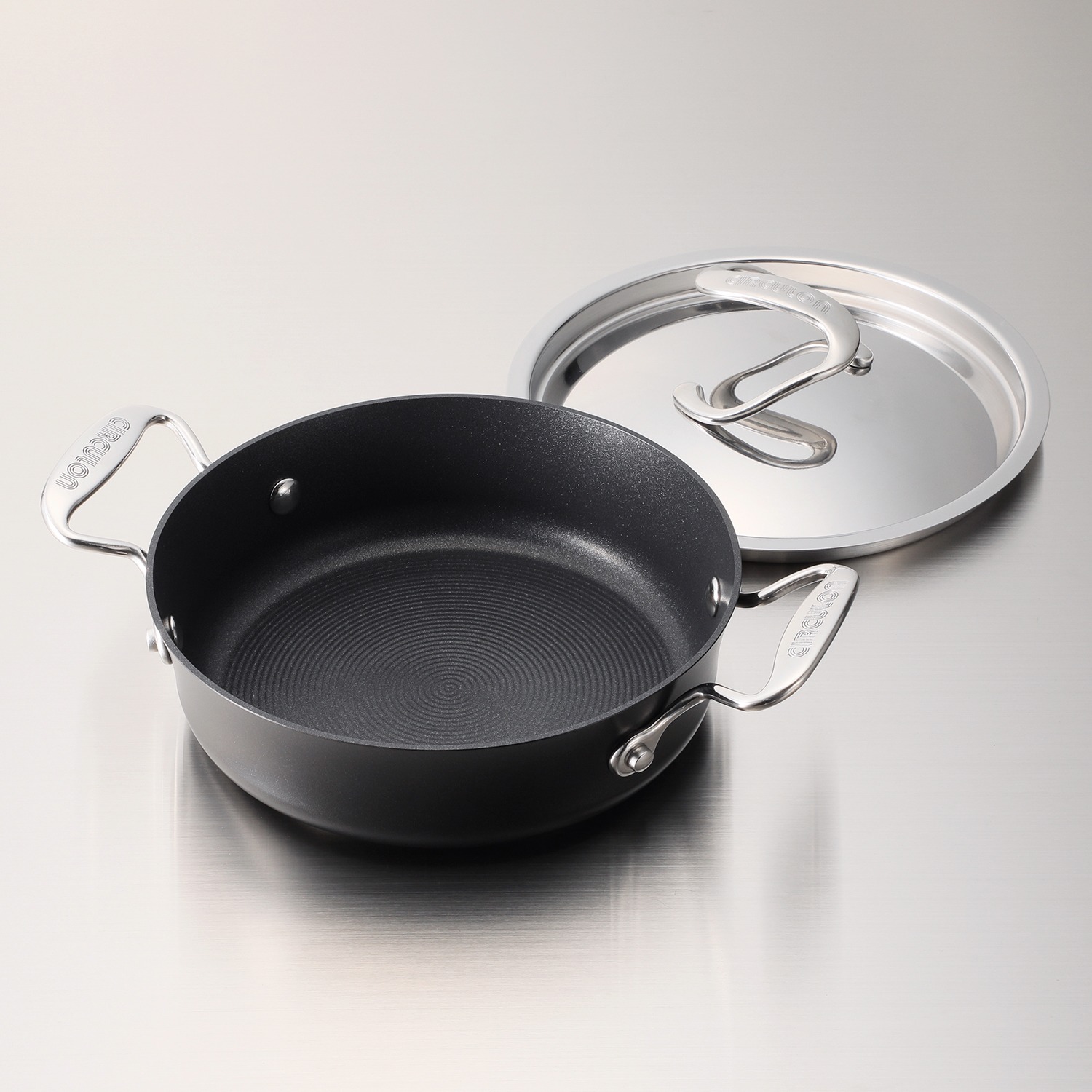 マイヤー サーキュロン 浅型両手鍋２点セット