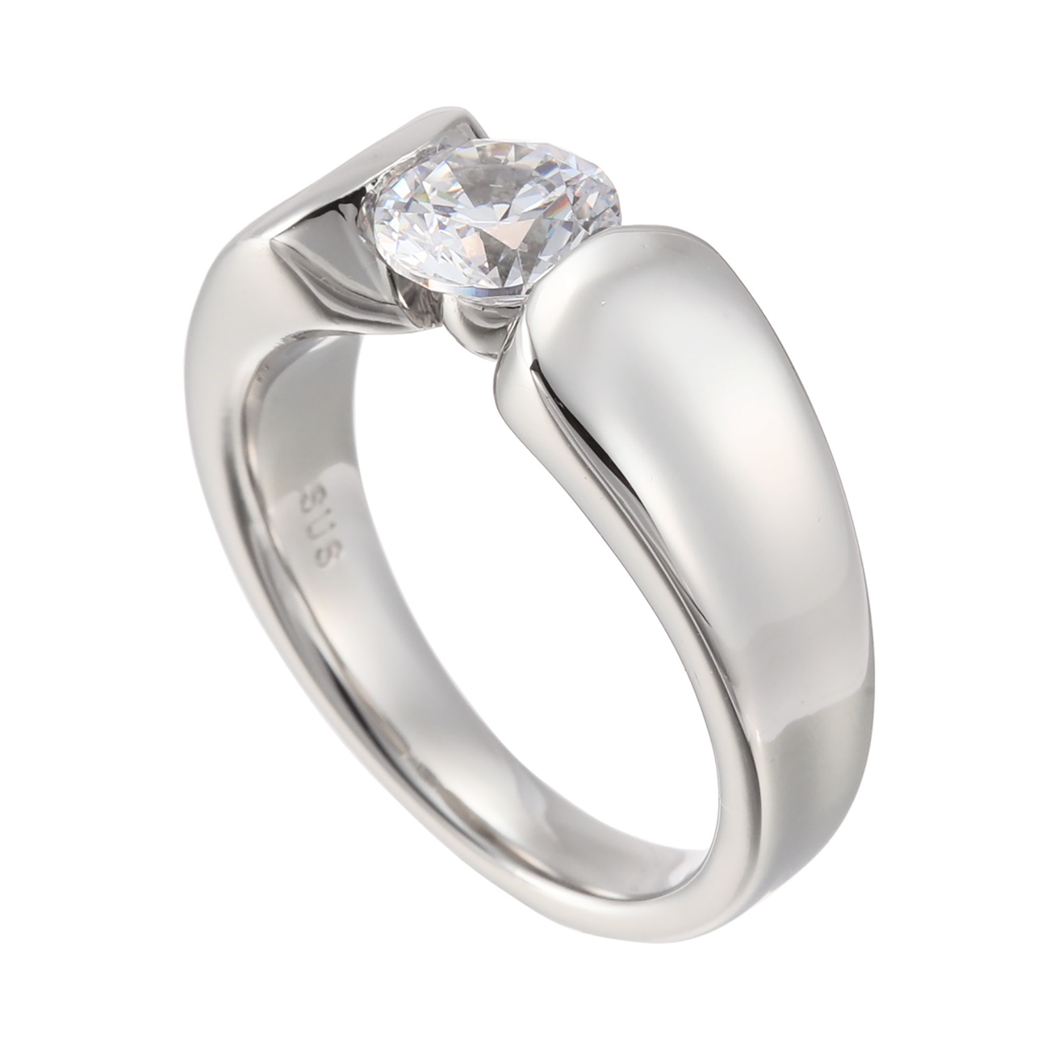 ステングレイス サージカルステンレス プレシオサ社製ＣＺ ボリューム ソリティアリング