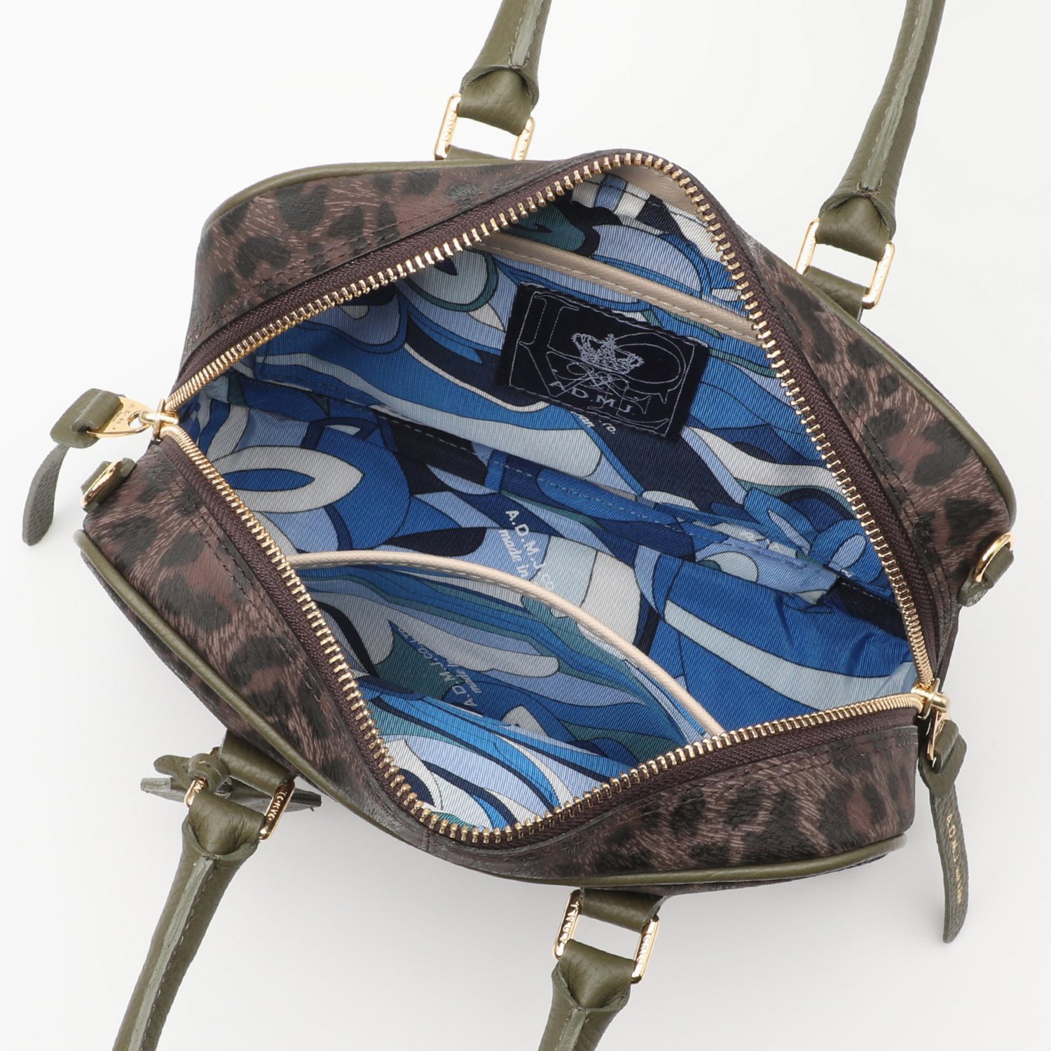 エーディーエムジェイ ＴＨＥ　ＢＥＥ 牛革ヘアカーフ型押し ２ウェイボストンバッグ