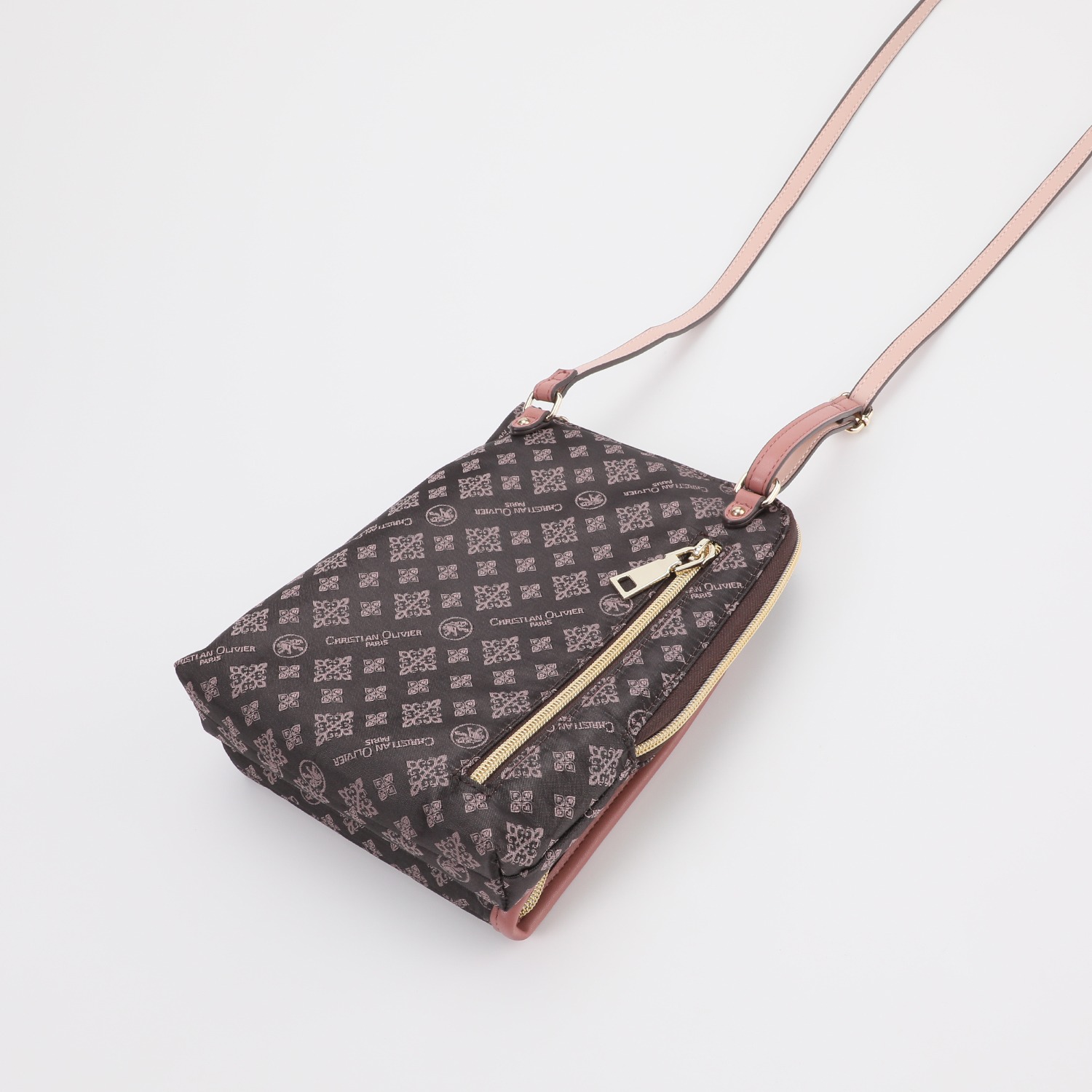 クリスチャン　オリビエ はっ水 ジャガード Ｌ字型ファスナー ショルダーバッグ