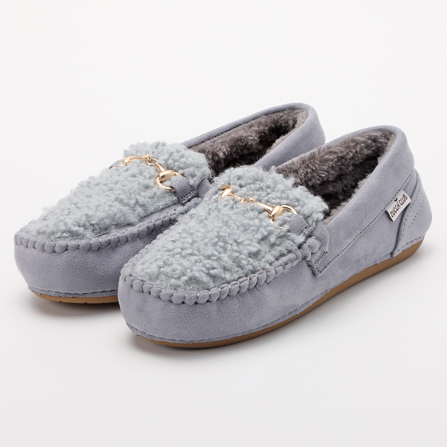 ズッカ　クラブ インナーフェイクファー もこもこビットローファー