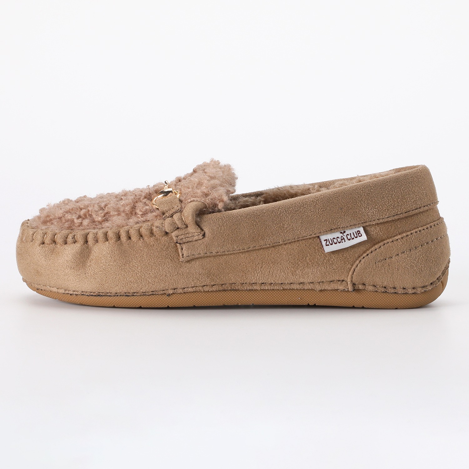 ズッカ　クラブ インナーフェイクファー もこもこビットローファー