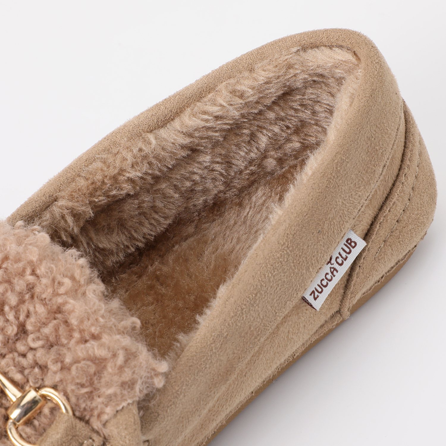 ズッカ　クラブ インナーフェイクファー もこもこビットローファー