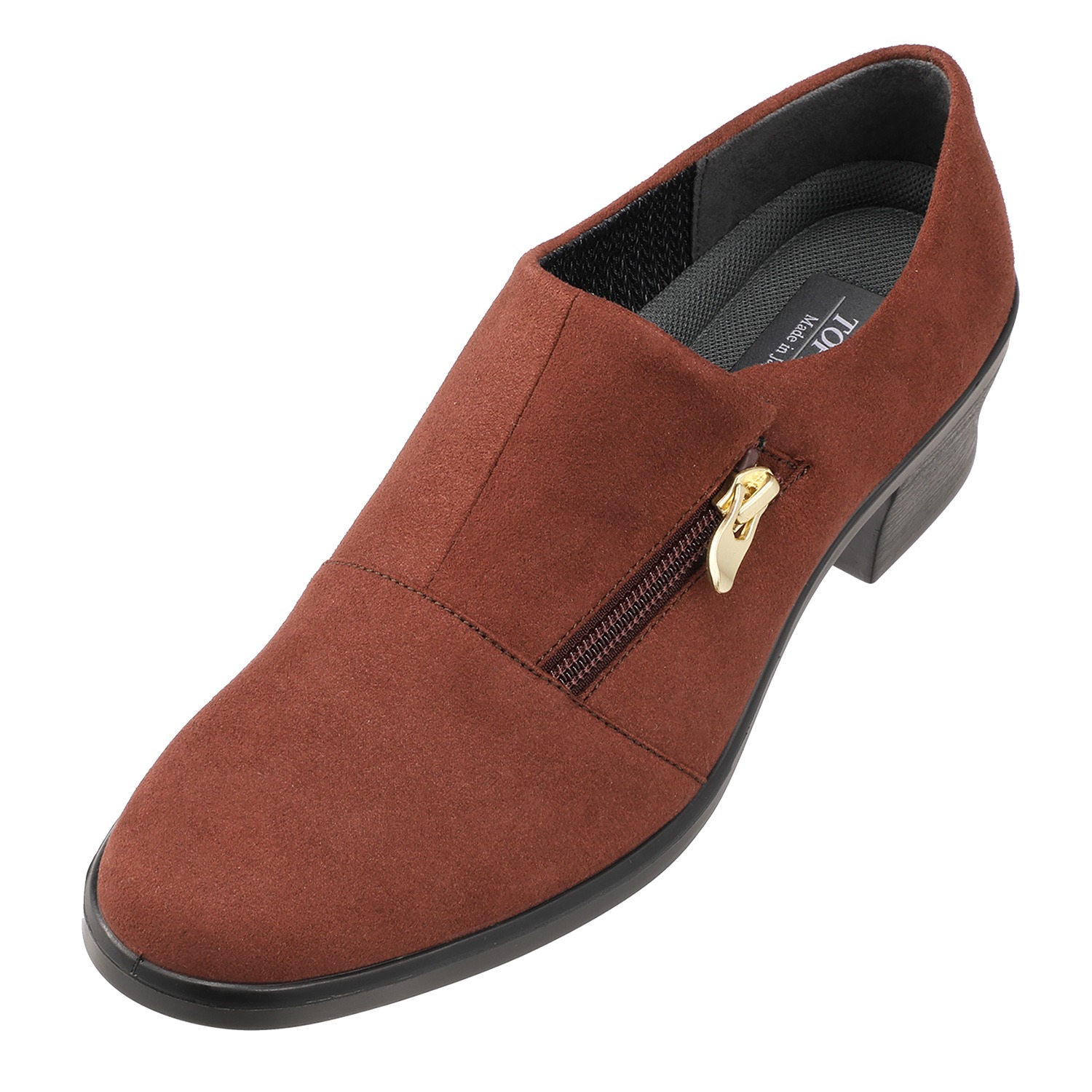 トップドライ 天気予報を気にせず履ける スエード調 ブーティータイプシューズ