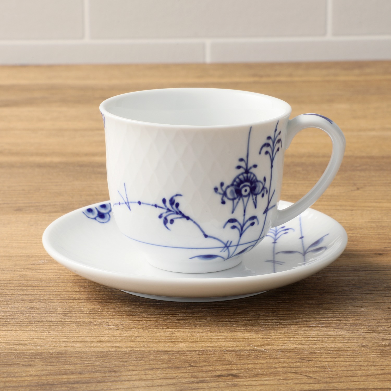 ロイヤル　コペンハーゲン ブルーパルメッテ カップ＆ソーサー　ペア スプーン付