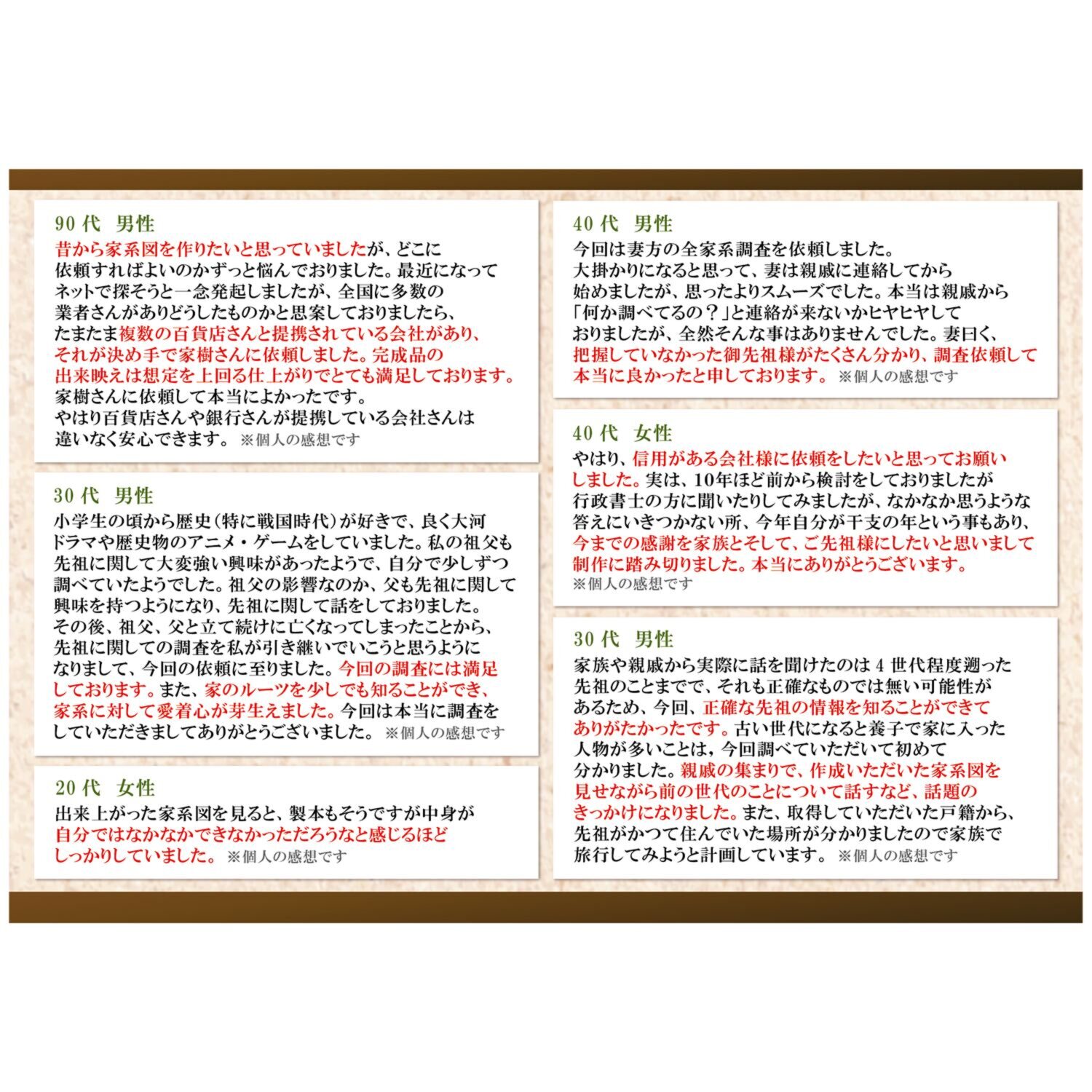 自分のルーツを辿り 家族の歴史に触れる 本格家系図セット お申込みキット ＜１家系プラン＞