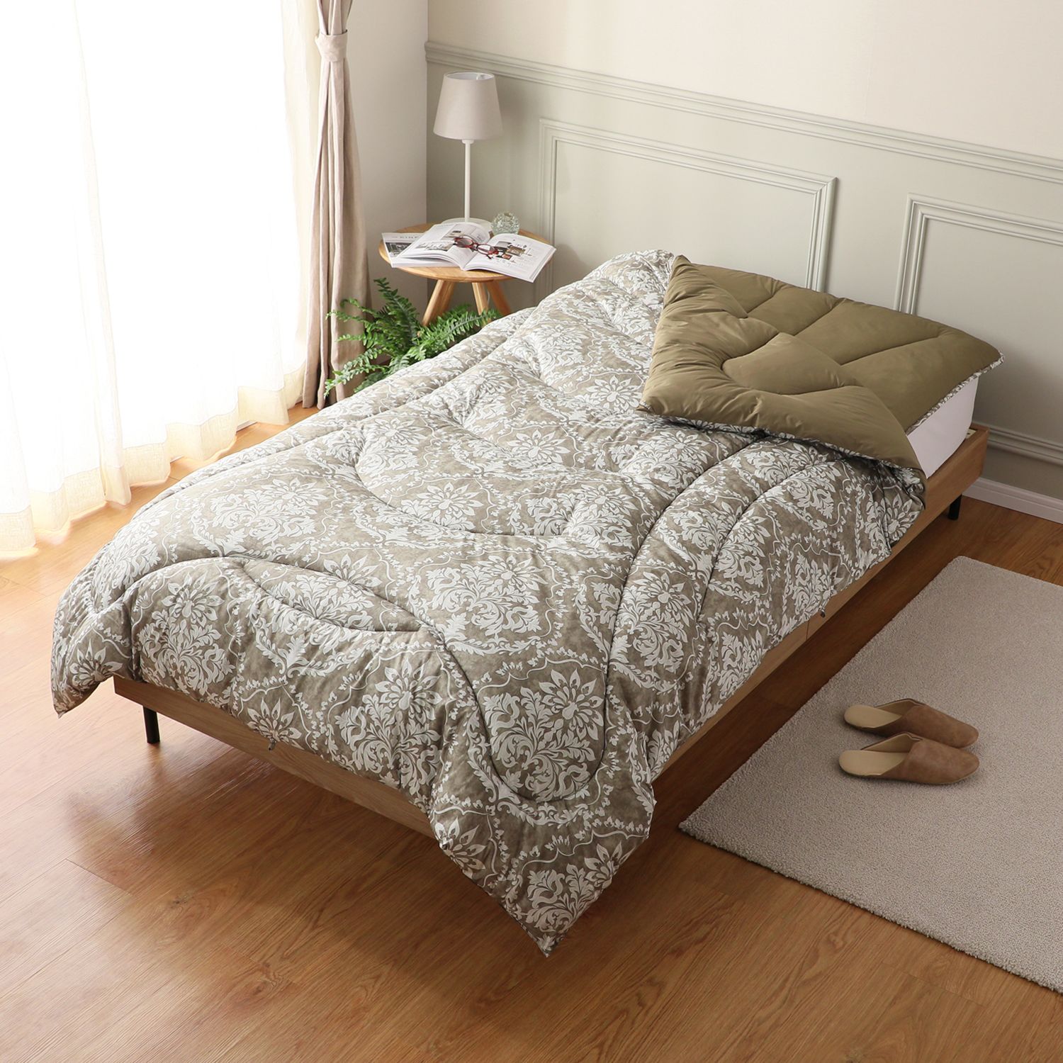 ＜シングル＞モリリン あったかふわもち♪ ほこりが出にくい カーボンテック 防ダニ掛けふとん 