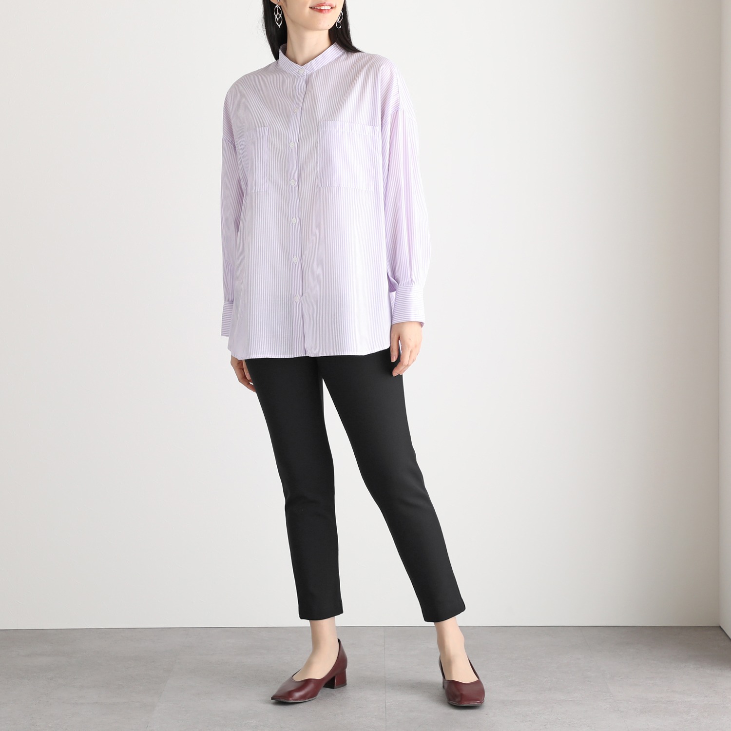 ＜股下６４ｃｍ＞ピーツー 吸湿発熱・吸放湿 裏起毛スリムパンツ