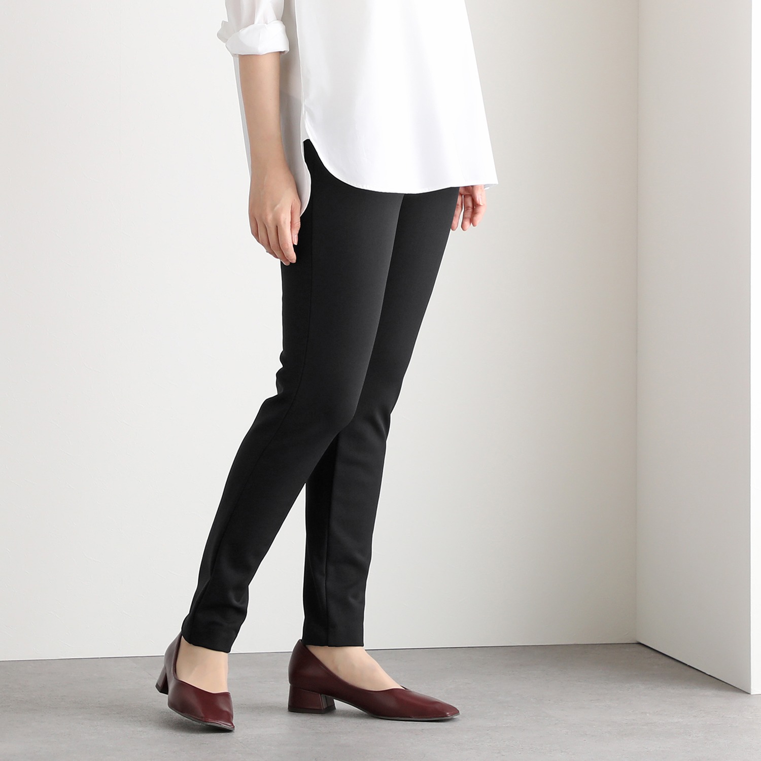 ＜股下７２ｃｍ＞ピーツー 吸湿発熱・吸放湿 裏起毛スリムパンツ 