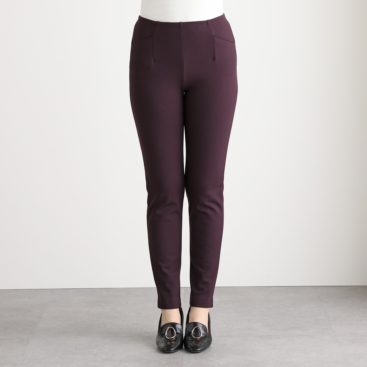 ＜股下７２ｃｍ＞ピーツー 吸湿発熱・吸放湿 裏起毛スリムパンツ 